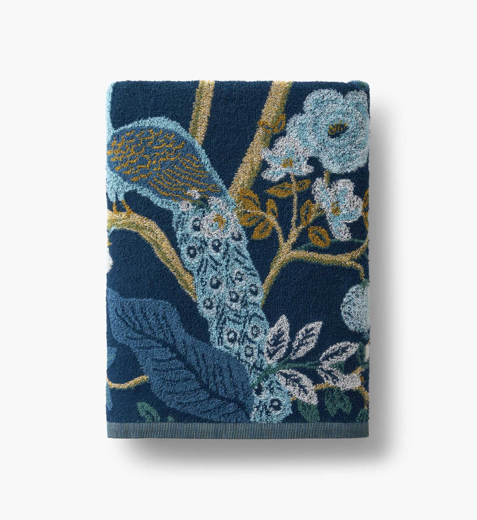 Jacquard Bath Towel - Peacock