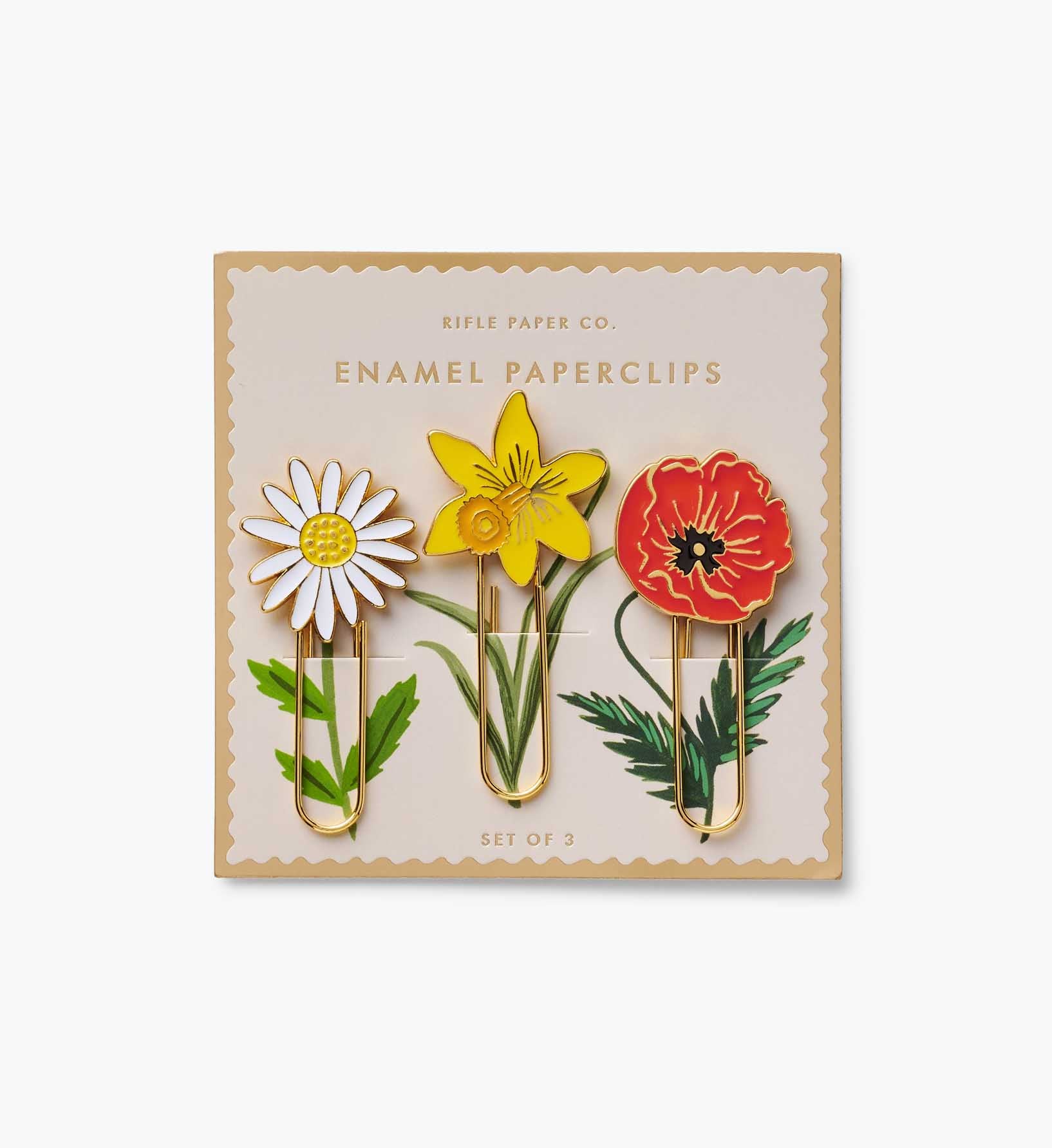 Enamel Paper Clip Set - Garden Study