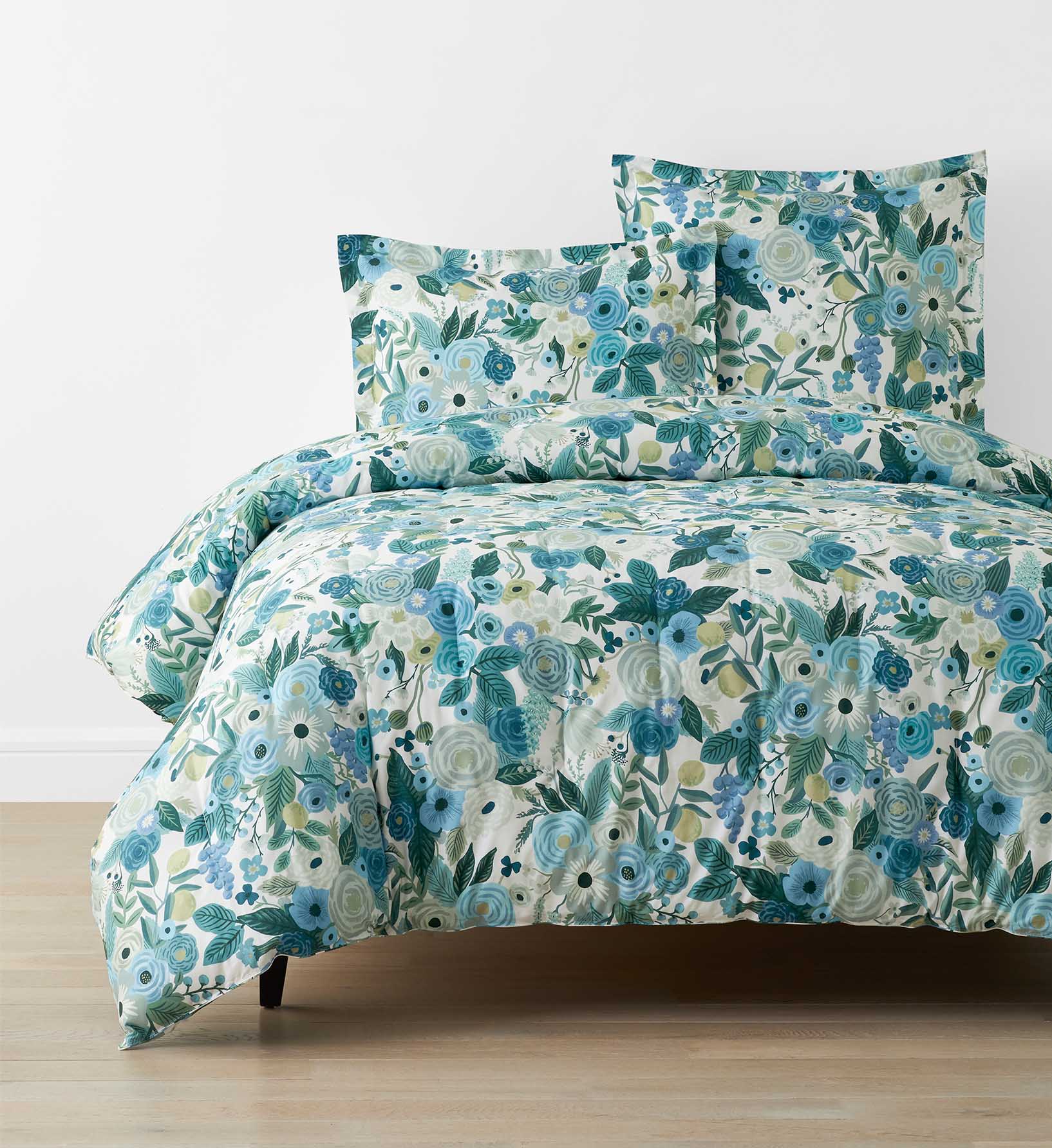 Percale Comforter - Garden Party Blue
