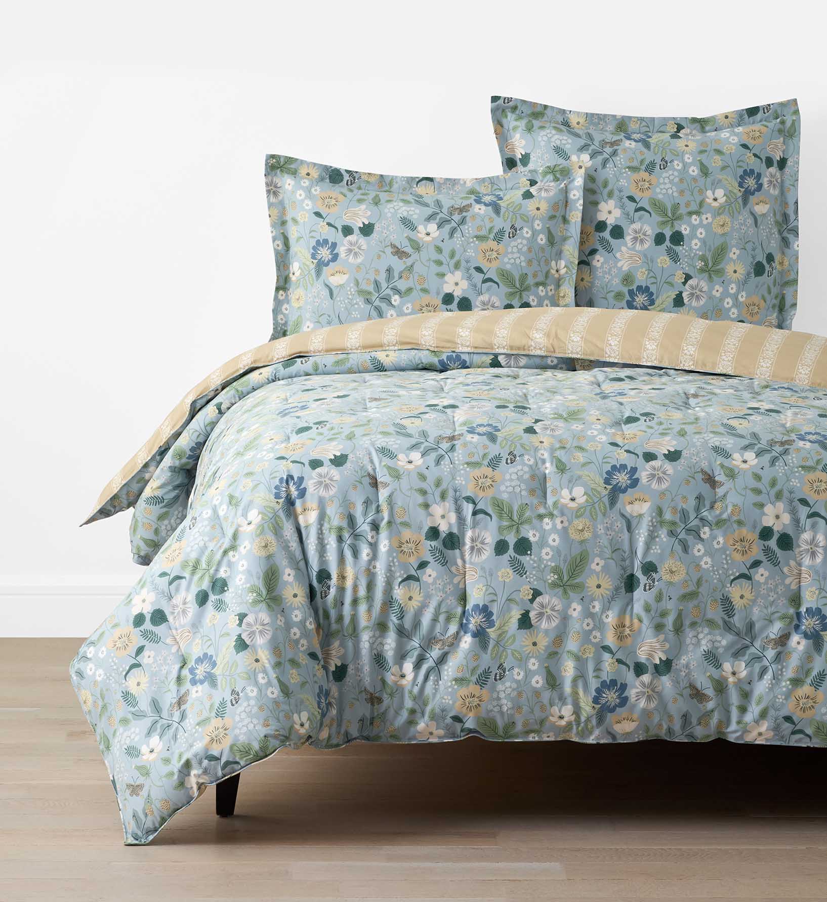 Percale Comforter - Strawberry Fields Slate