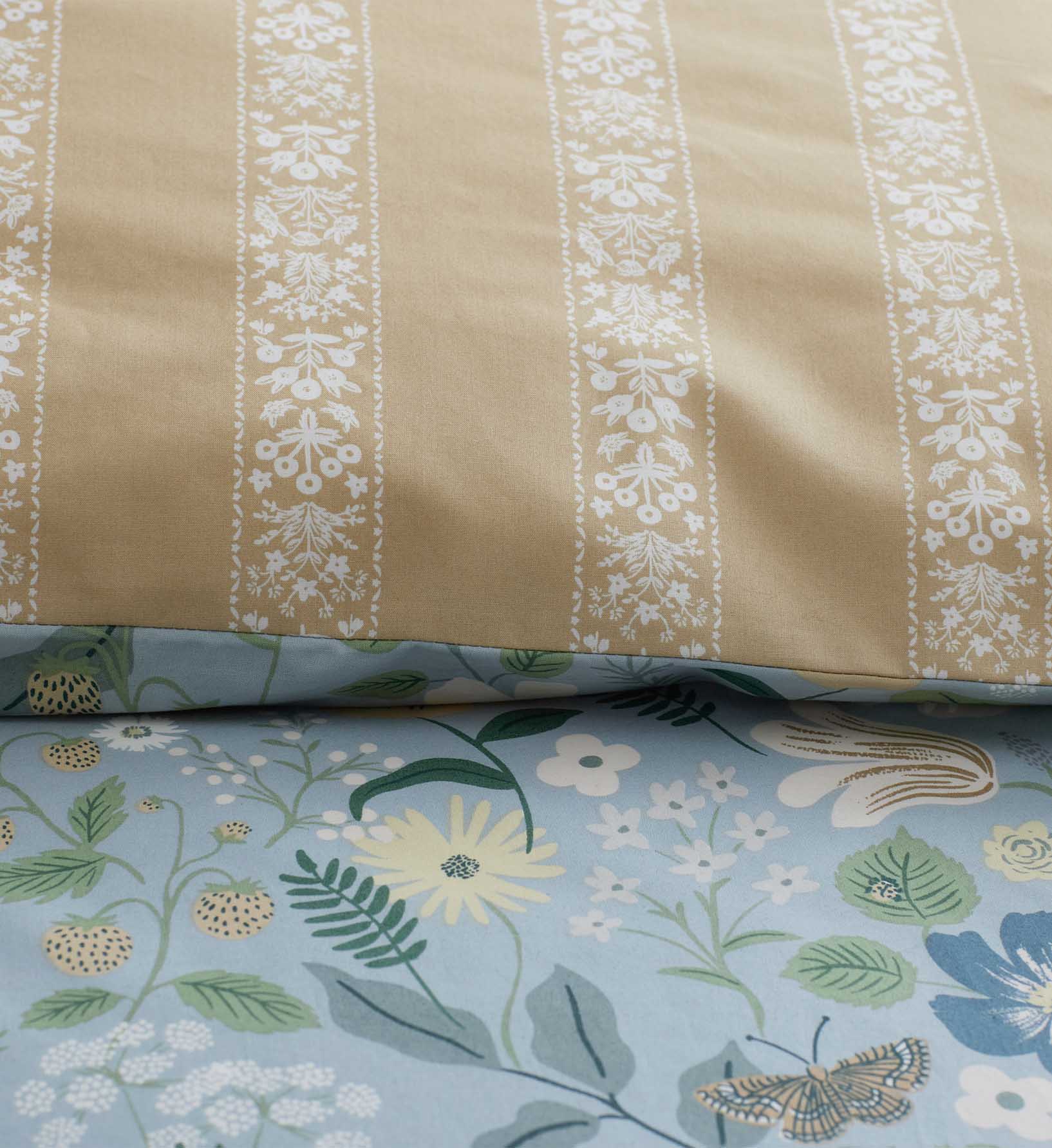 Percale Comforter - Strawberry Fields Slate