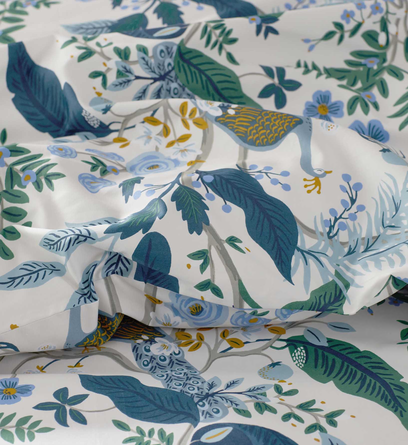 Sateen Duvet Cover - Peacock Ivory