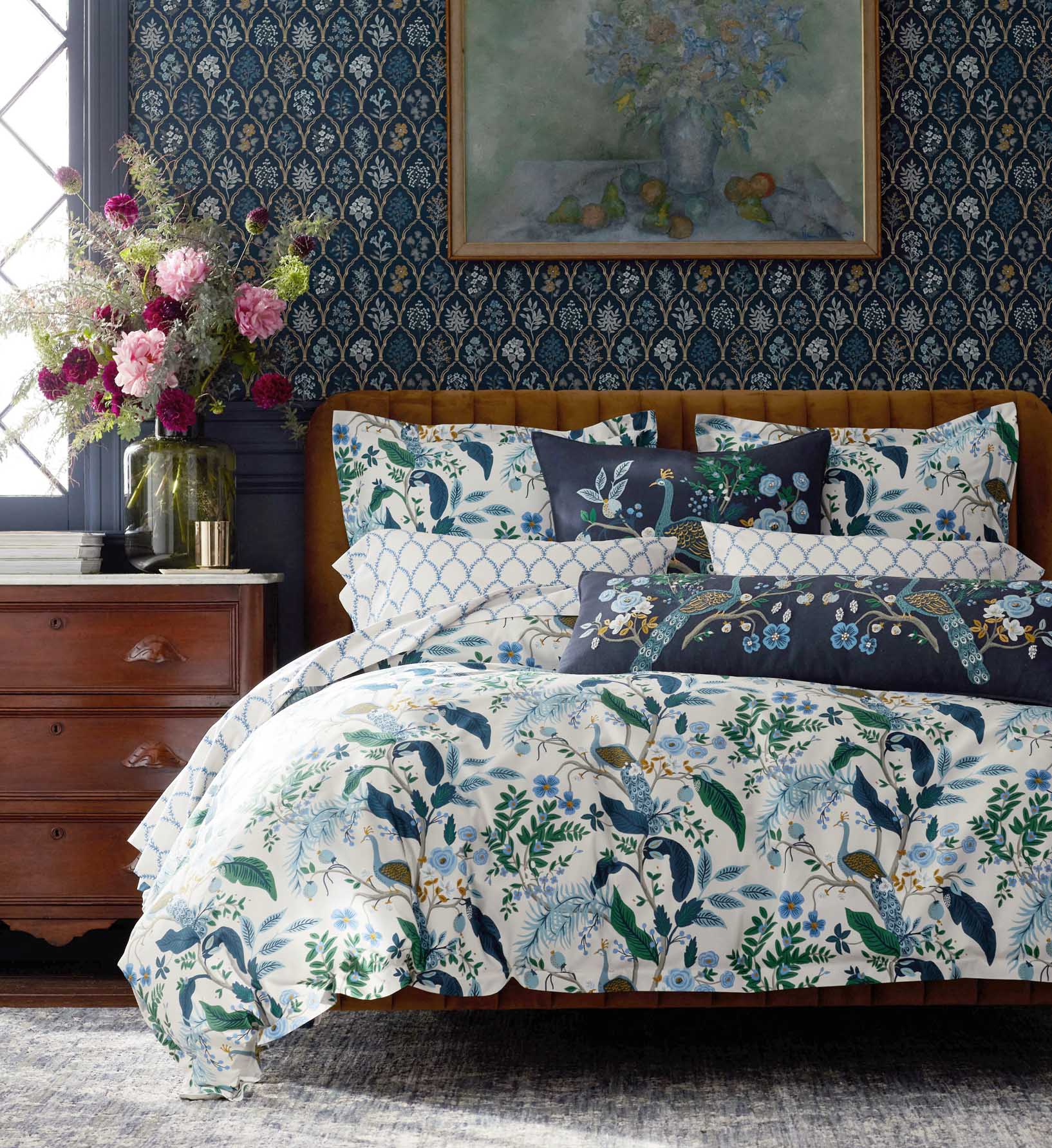 Sateen Comforter - Peacock Ivory