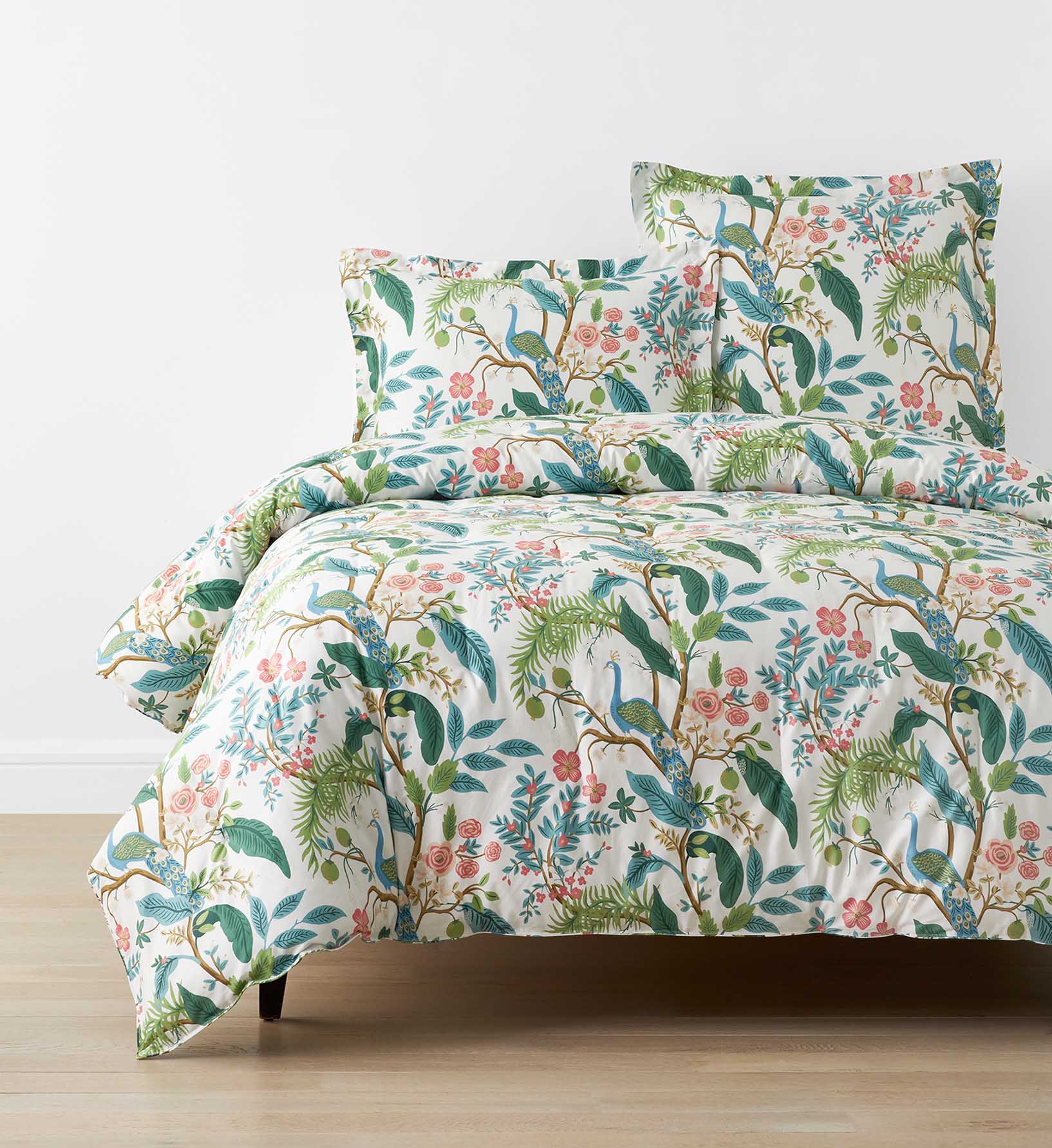 Sateen Duvet Cover - Peacock White
