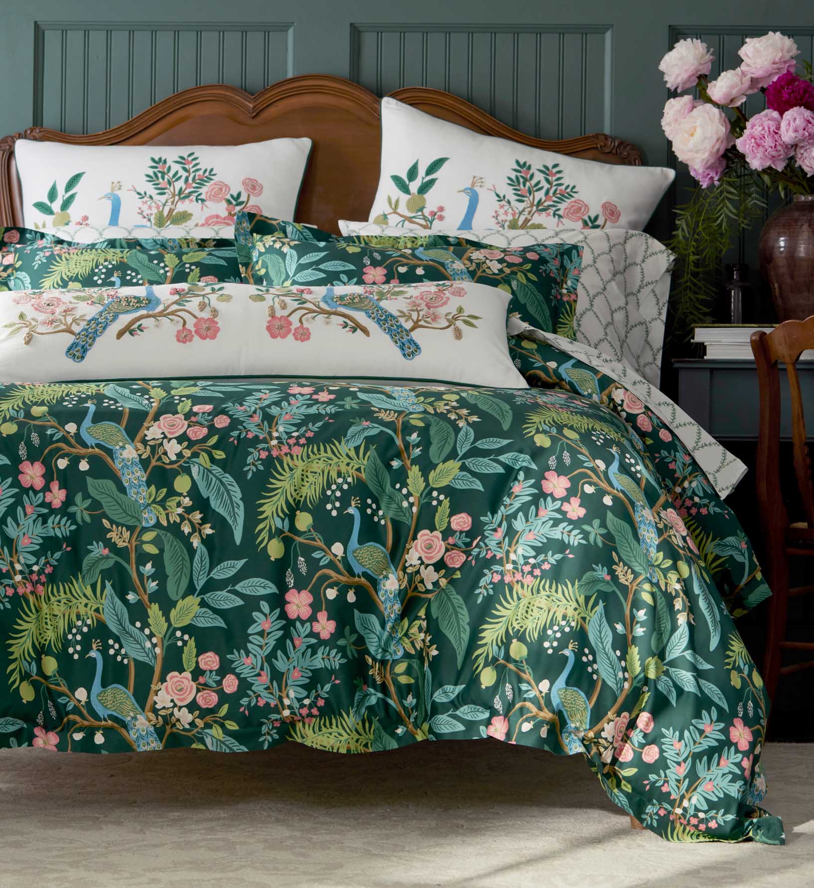 Sateen Duvet Cover - Peacock Emerald