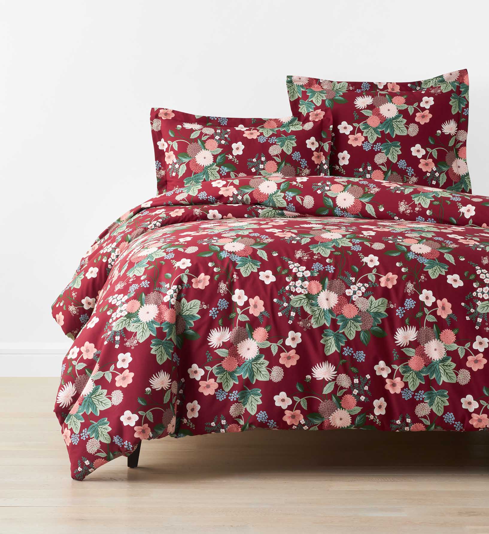 Percale Duvet Cover - Dahlia Merlot