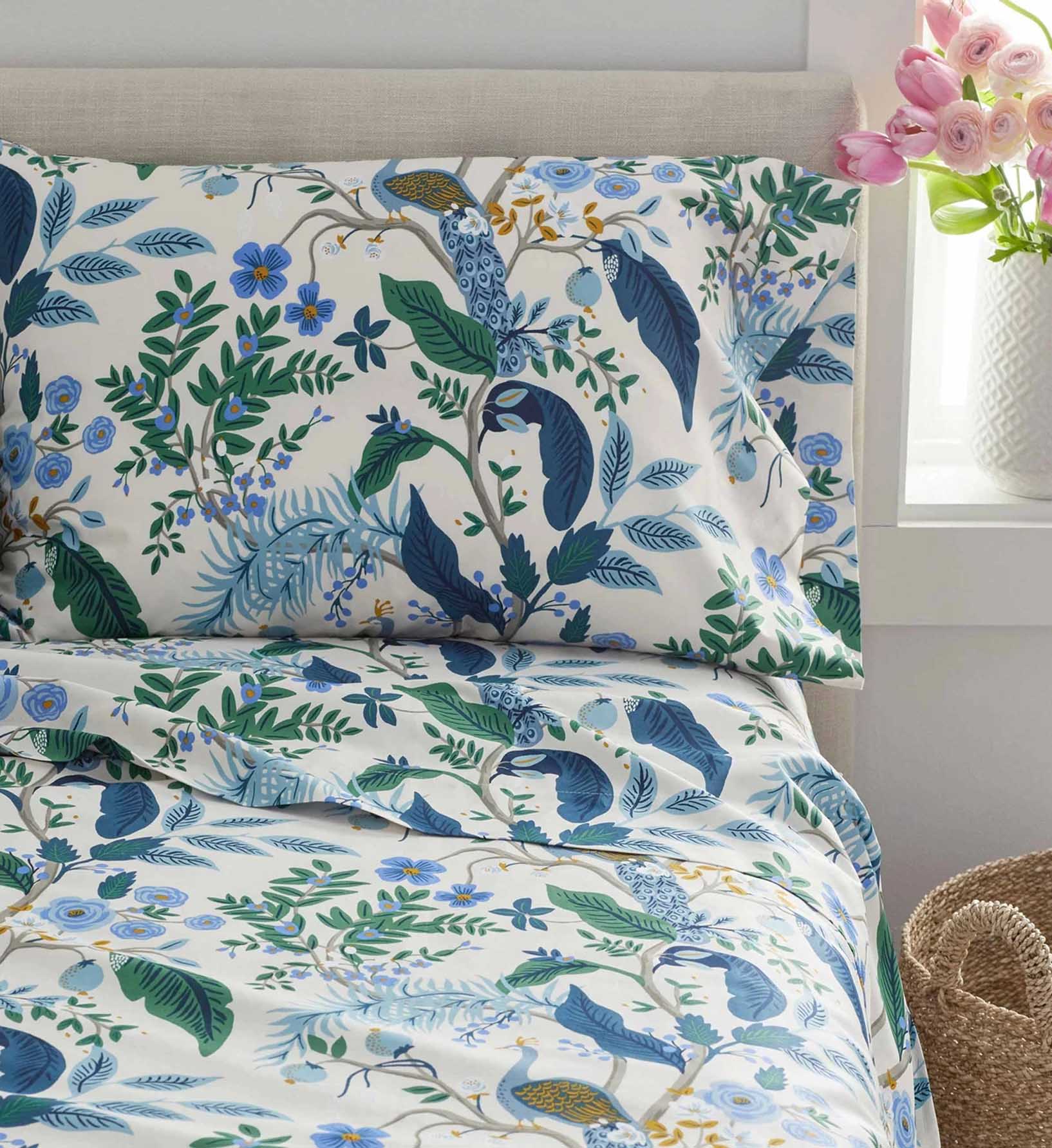 Sateen Sheet Set - Peacock Ivory