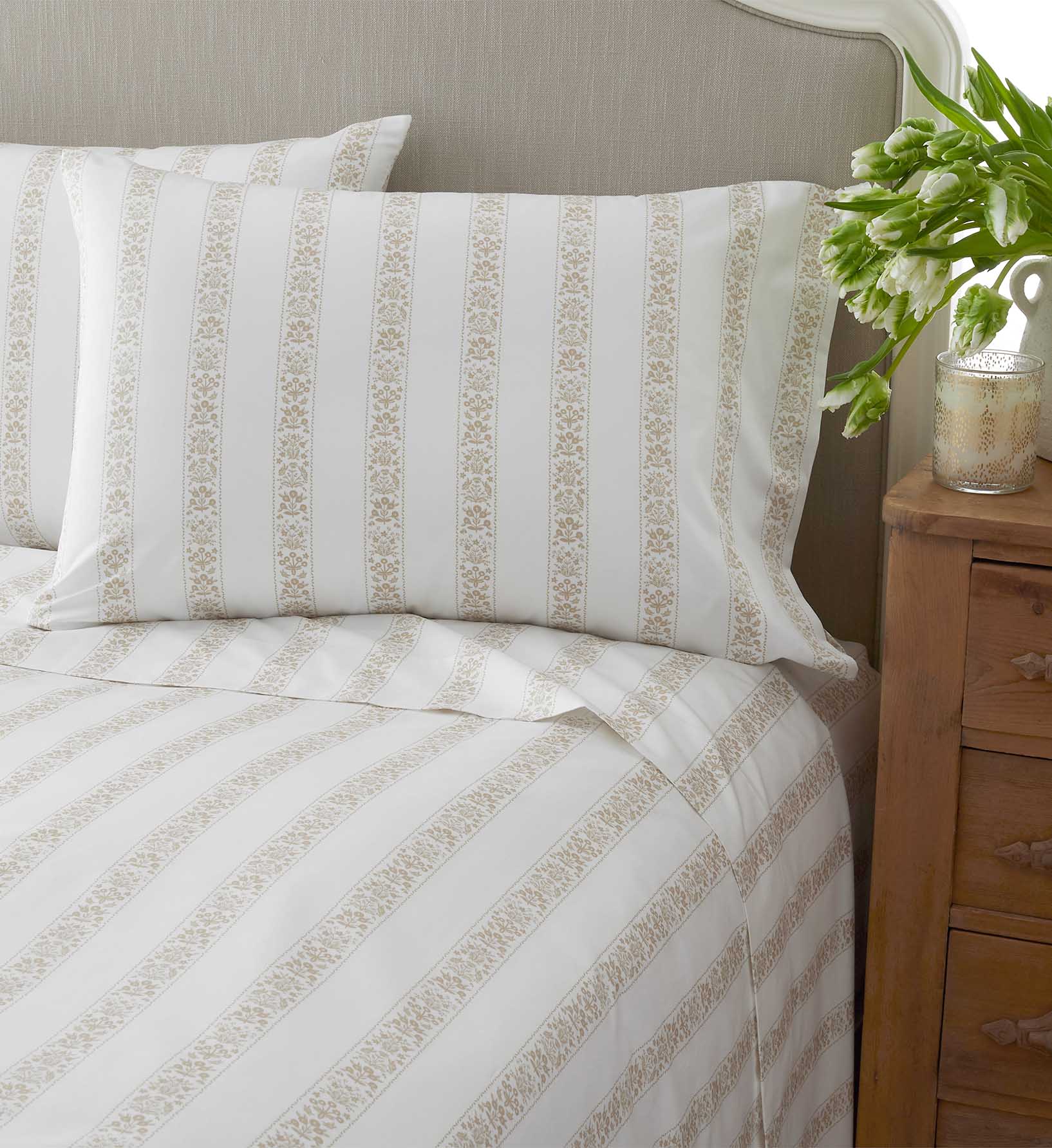 Sateen Pillowcases - Estee Stripe