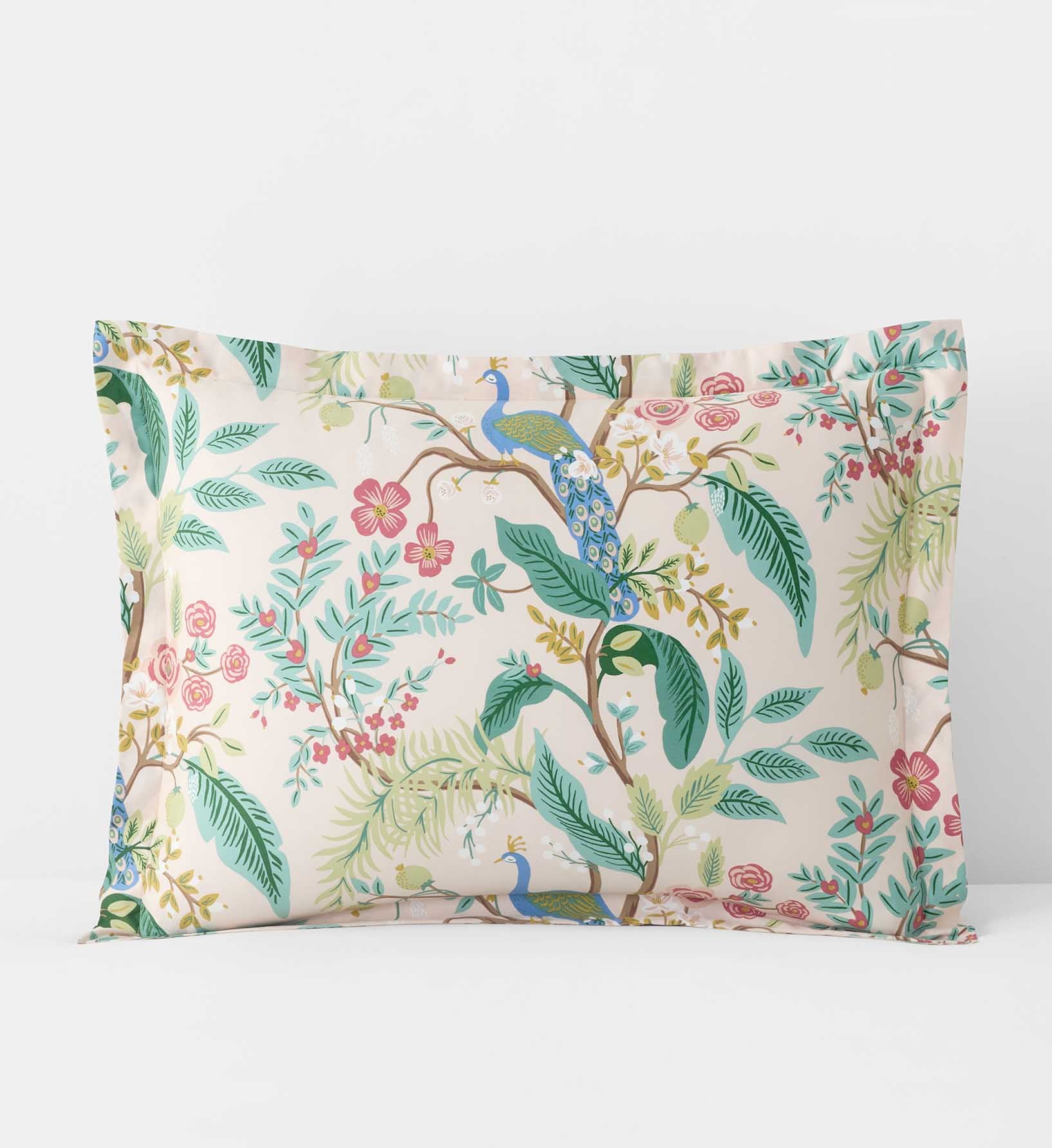 Sateen Sham - Peacock Blush