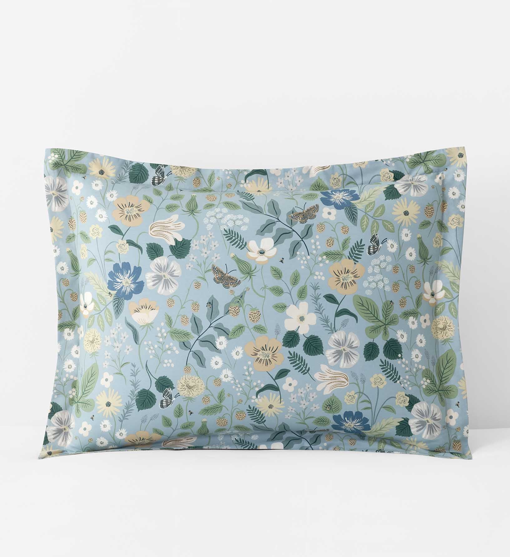 Percale Sham - Strawberry Fields Slate