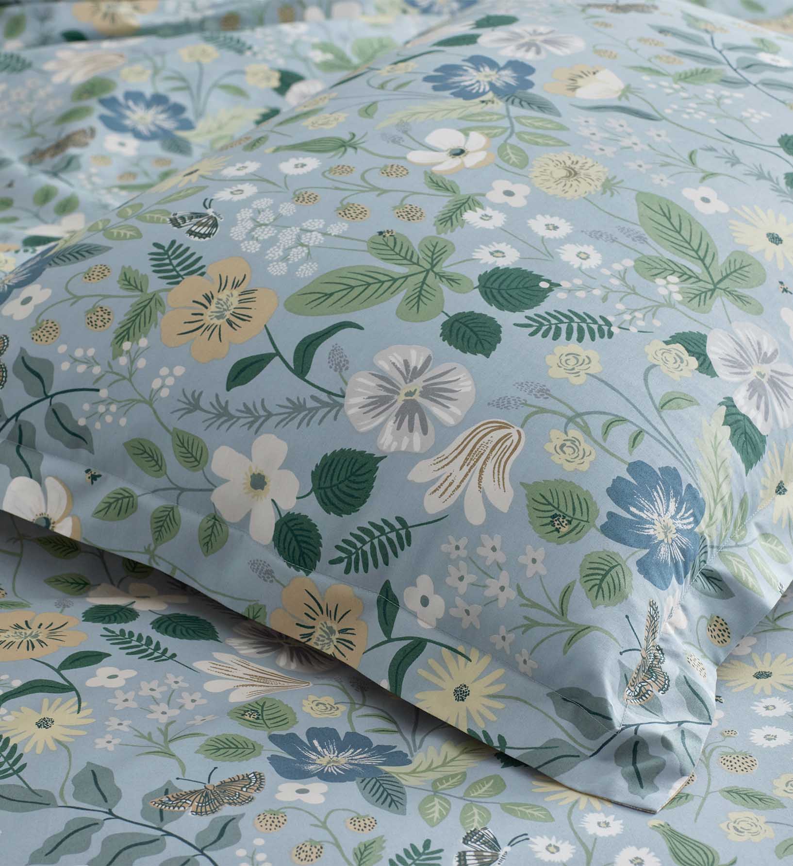 Percale Sham - Strawberry Fields Slate