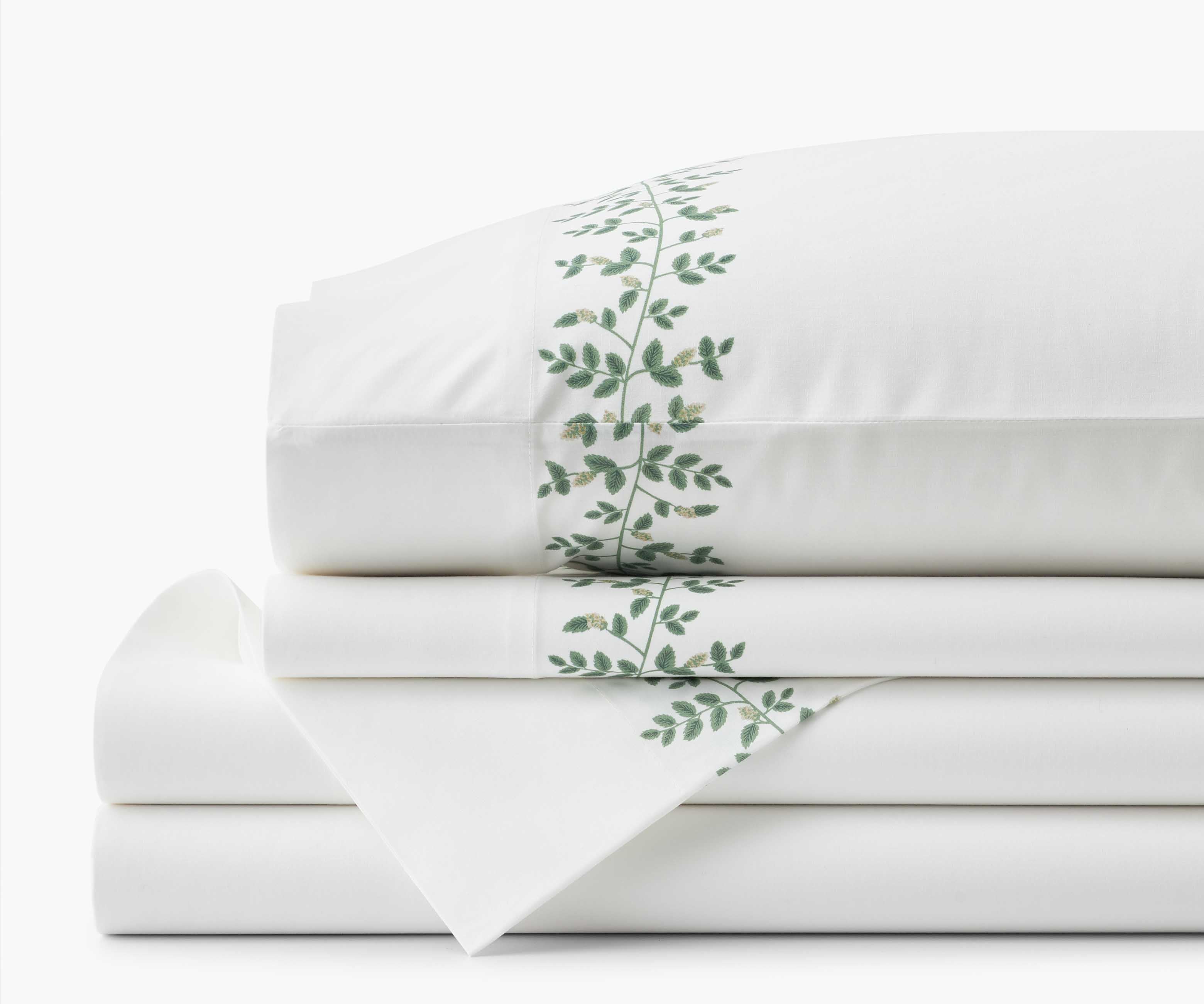 Percale Sheet Set - Climbing Vines White