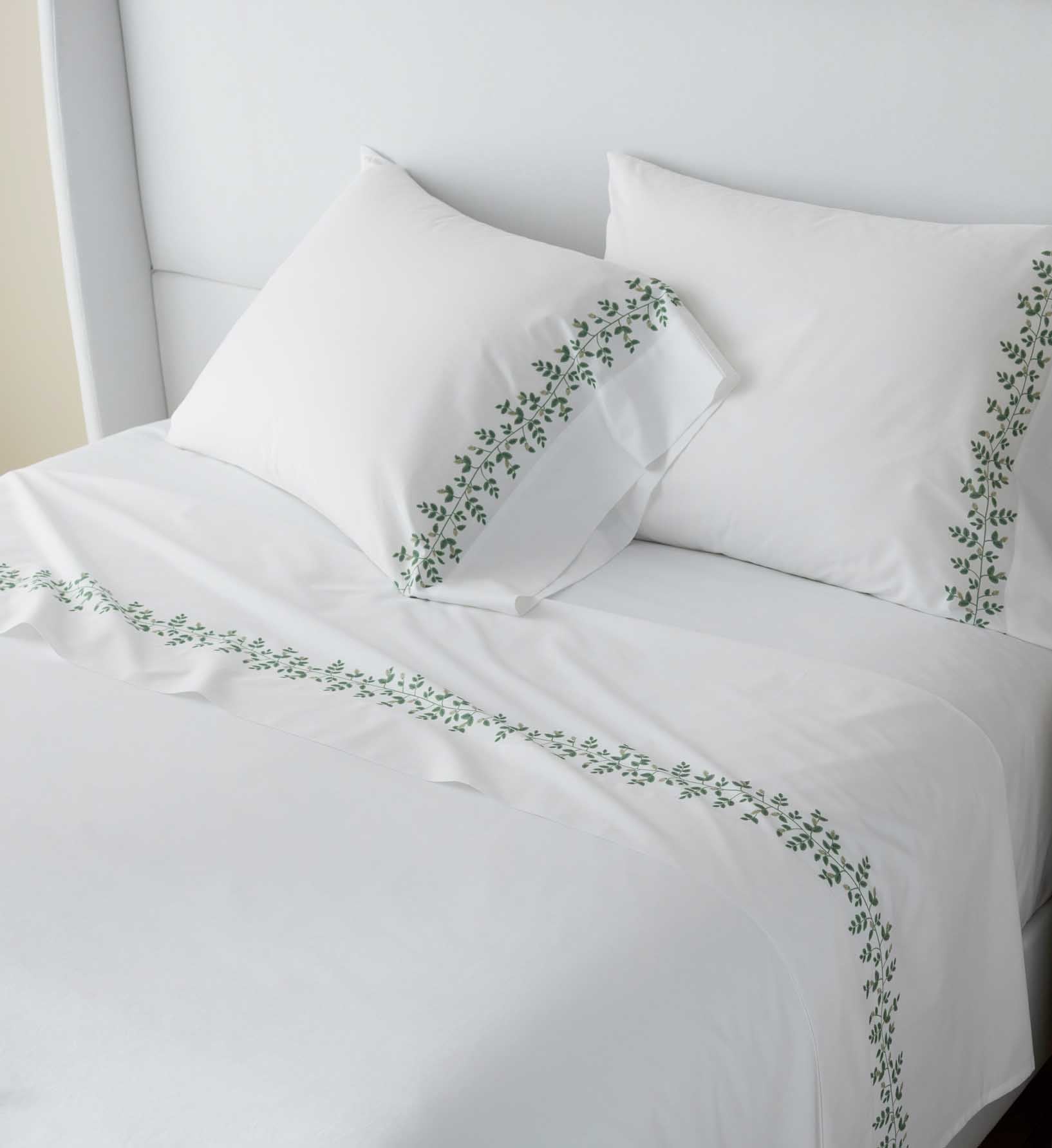Percale Sheet Set - Climbing Vines White