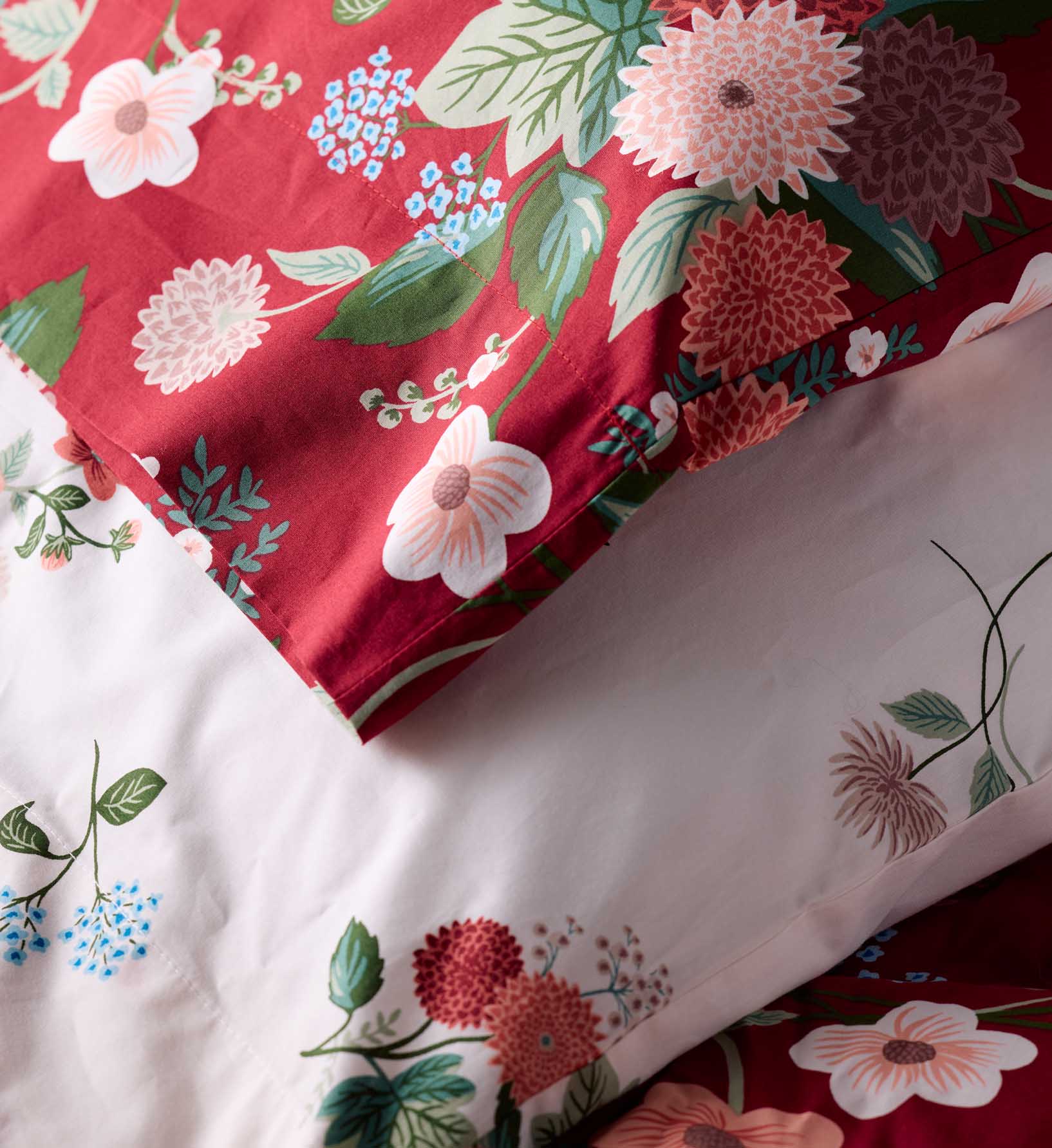 Percale Sheet Set - Dahlia Merlot