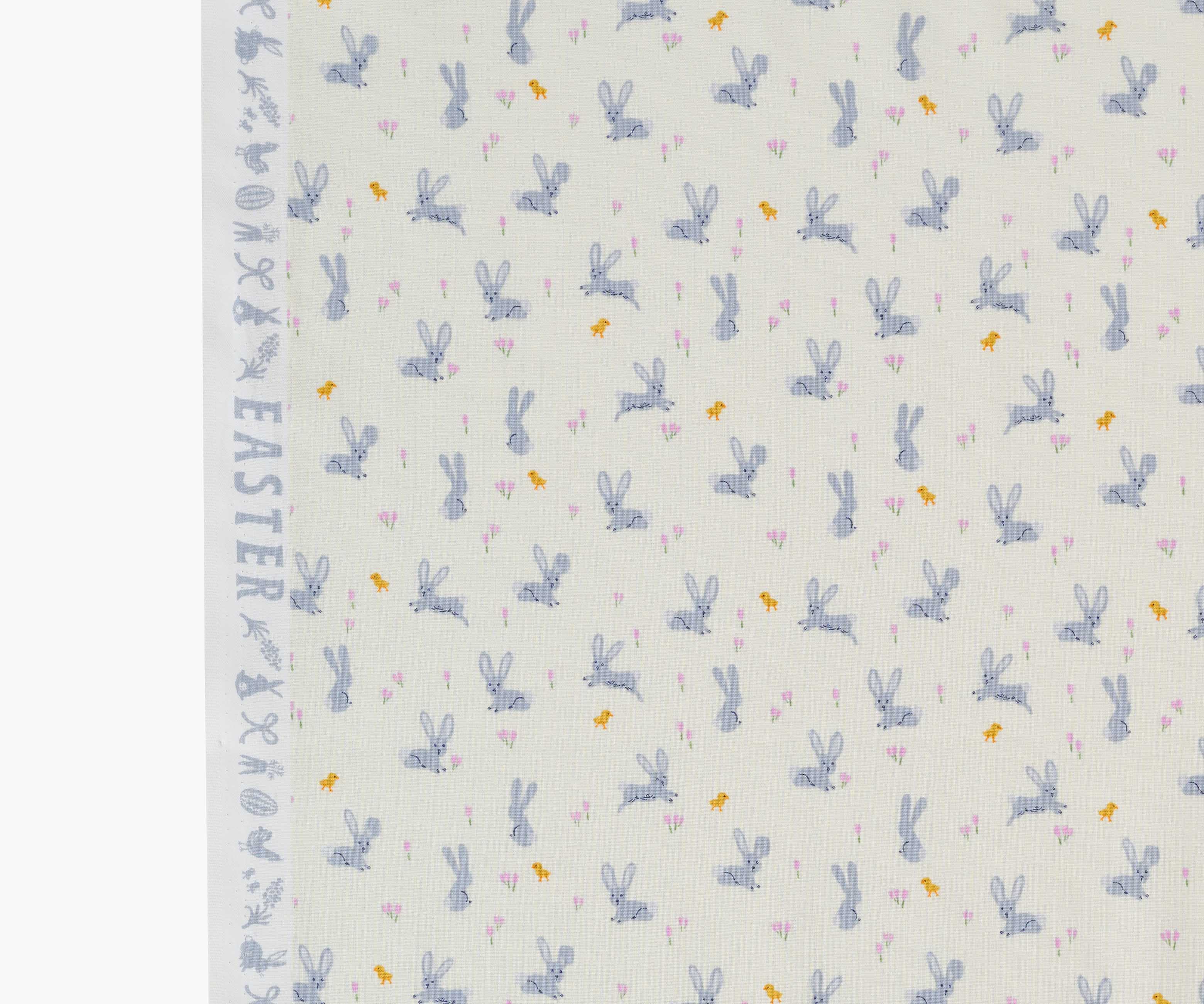 Bunnies Cotton Fabric - Cream