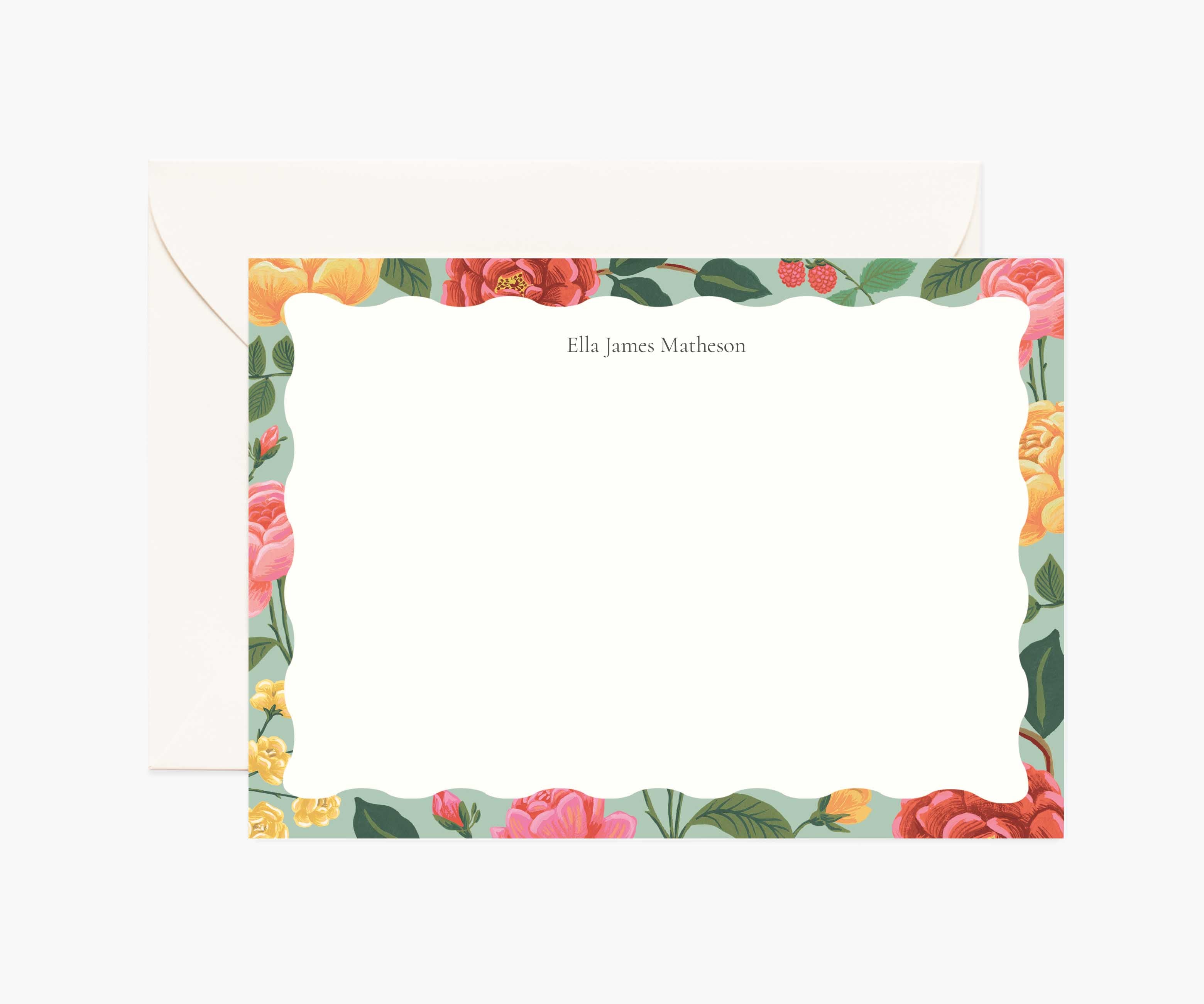 Floral Personalized Stationery  - Roses