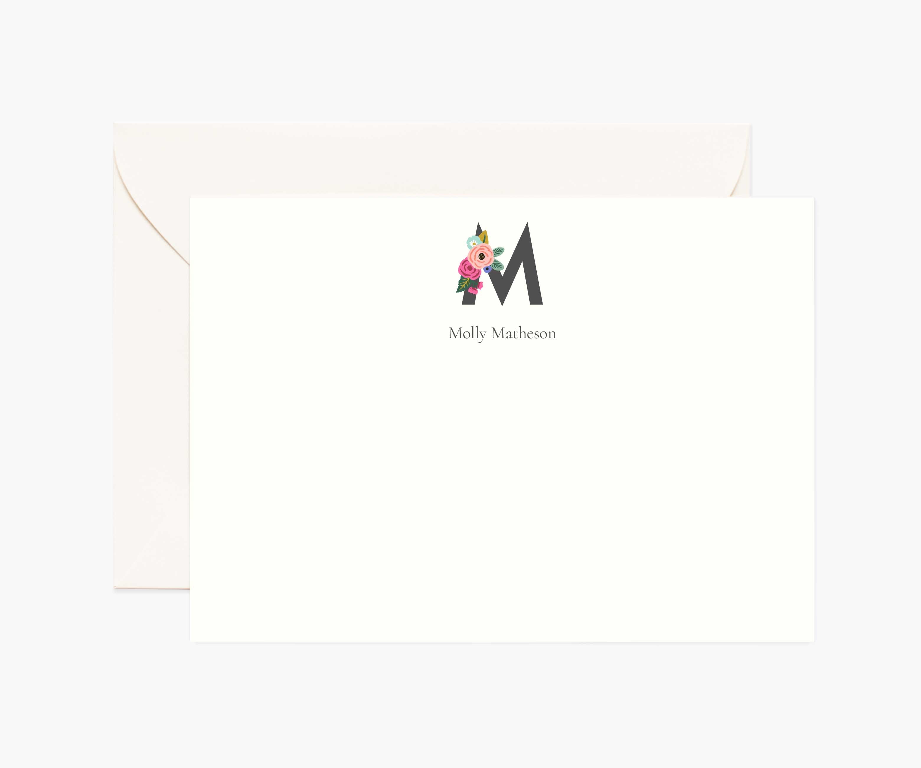 Monogram Personalized Stationery - M