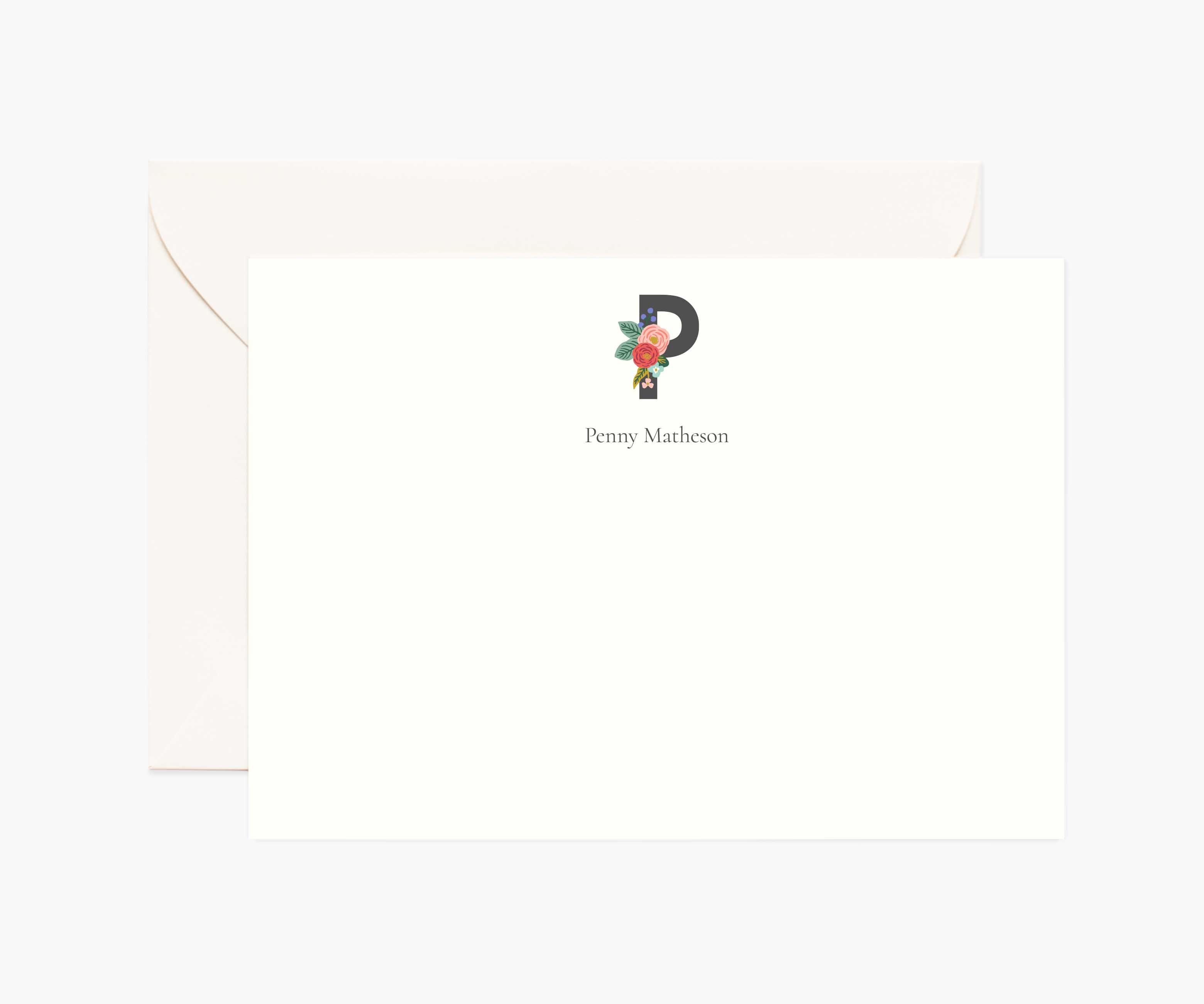Monogram Personalized Stationery - P