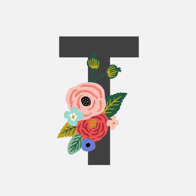 Monogram Personalized Stationery - T