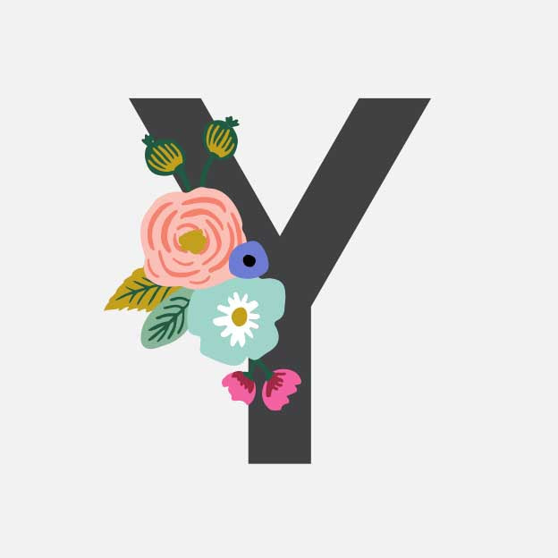 Monogram Personalized Stationery - Y