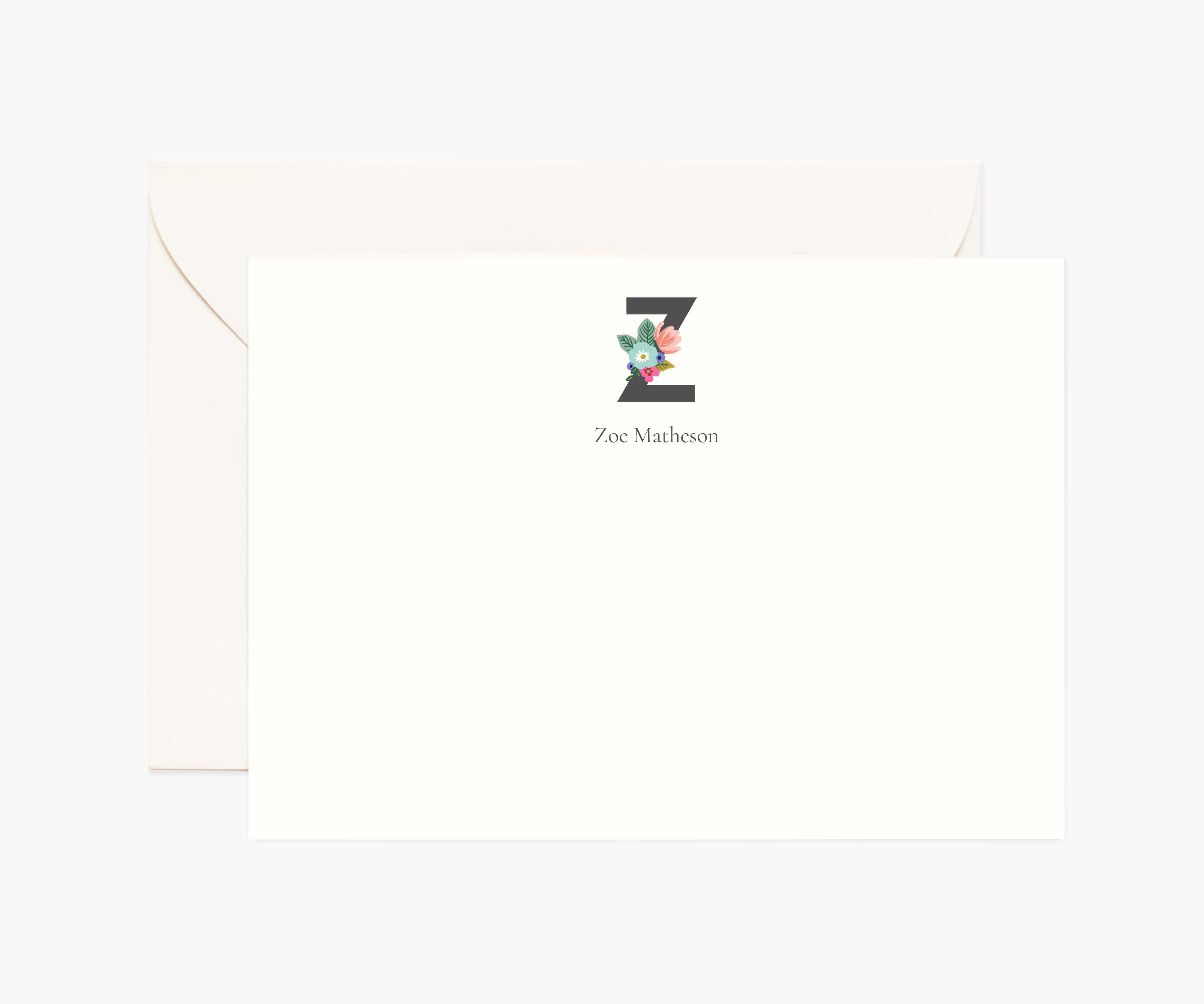 Monogram Personalized Stationery - Z