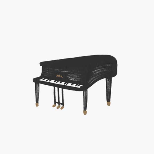 Arts Personalized Stationery  - Piano