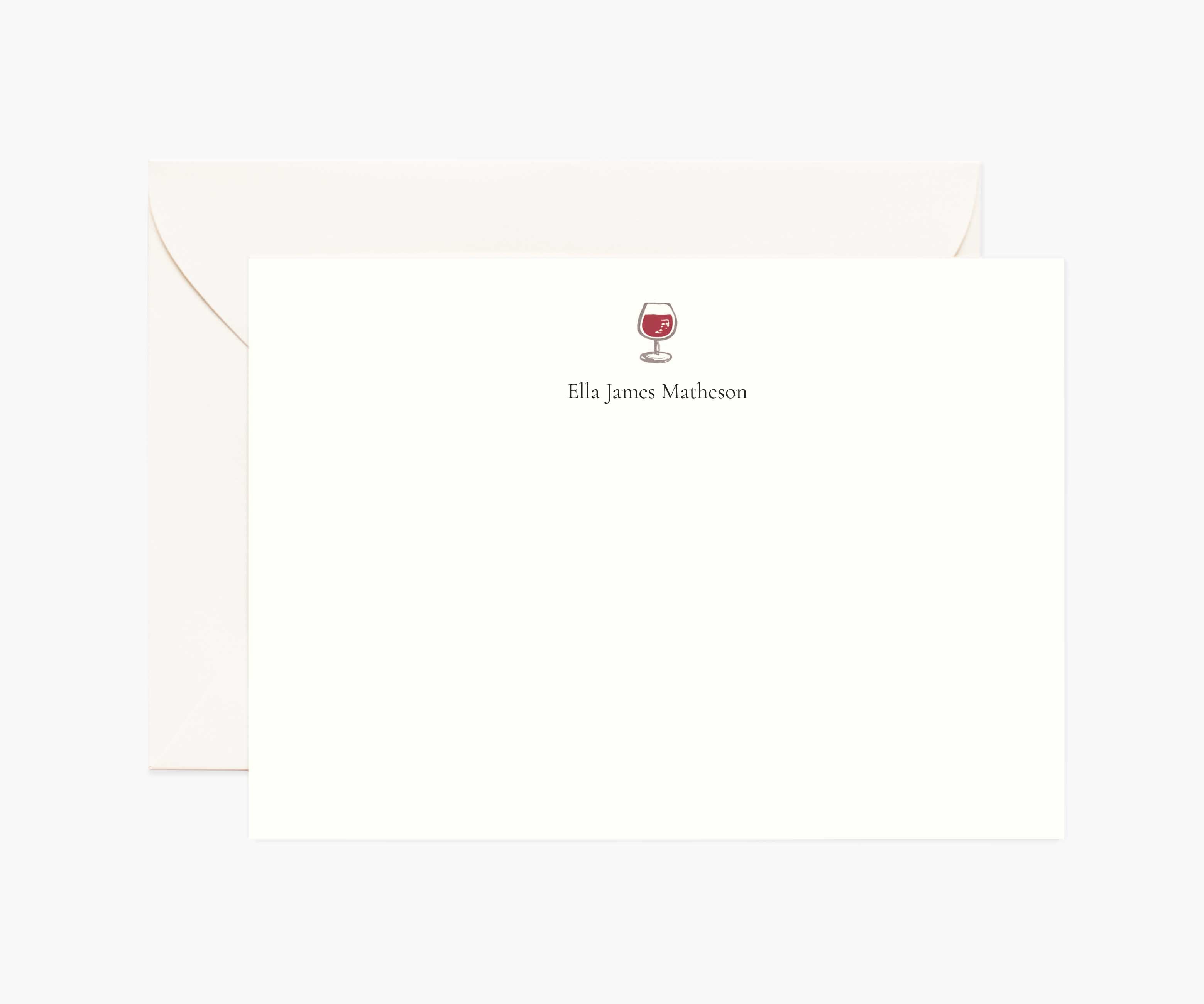 Food & Drink Personalized Stationery  - Red Wine