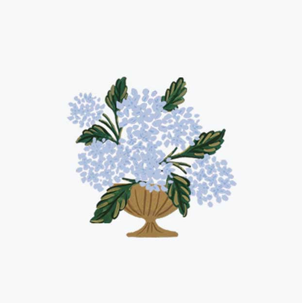 Floral Personalized Stationery  - Hydrangea Vase