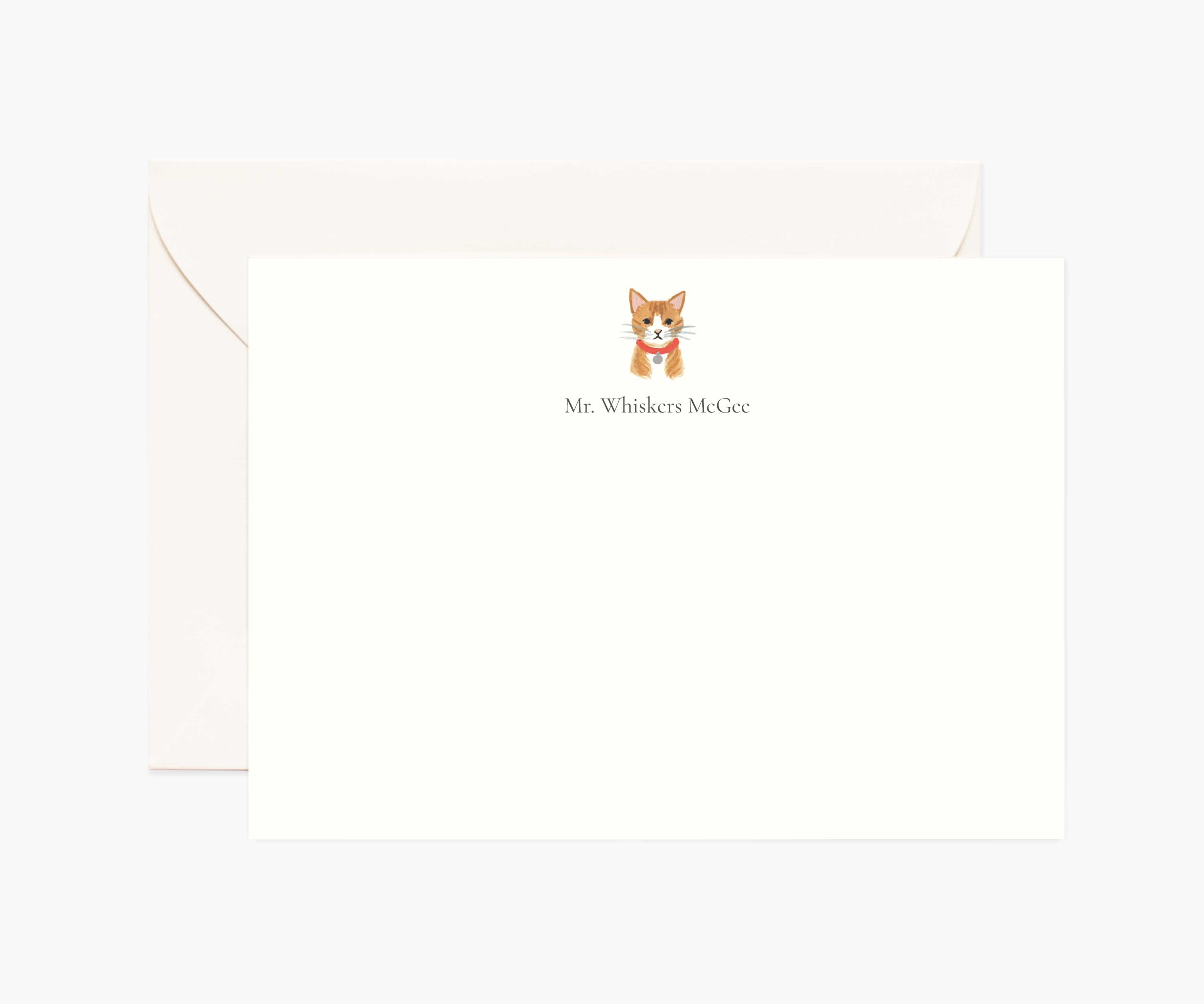 Pets Personalized Stationery - Cat 6