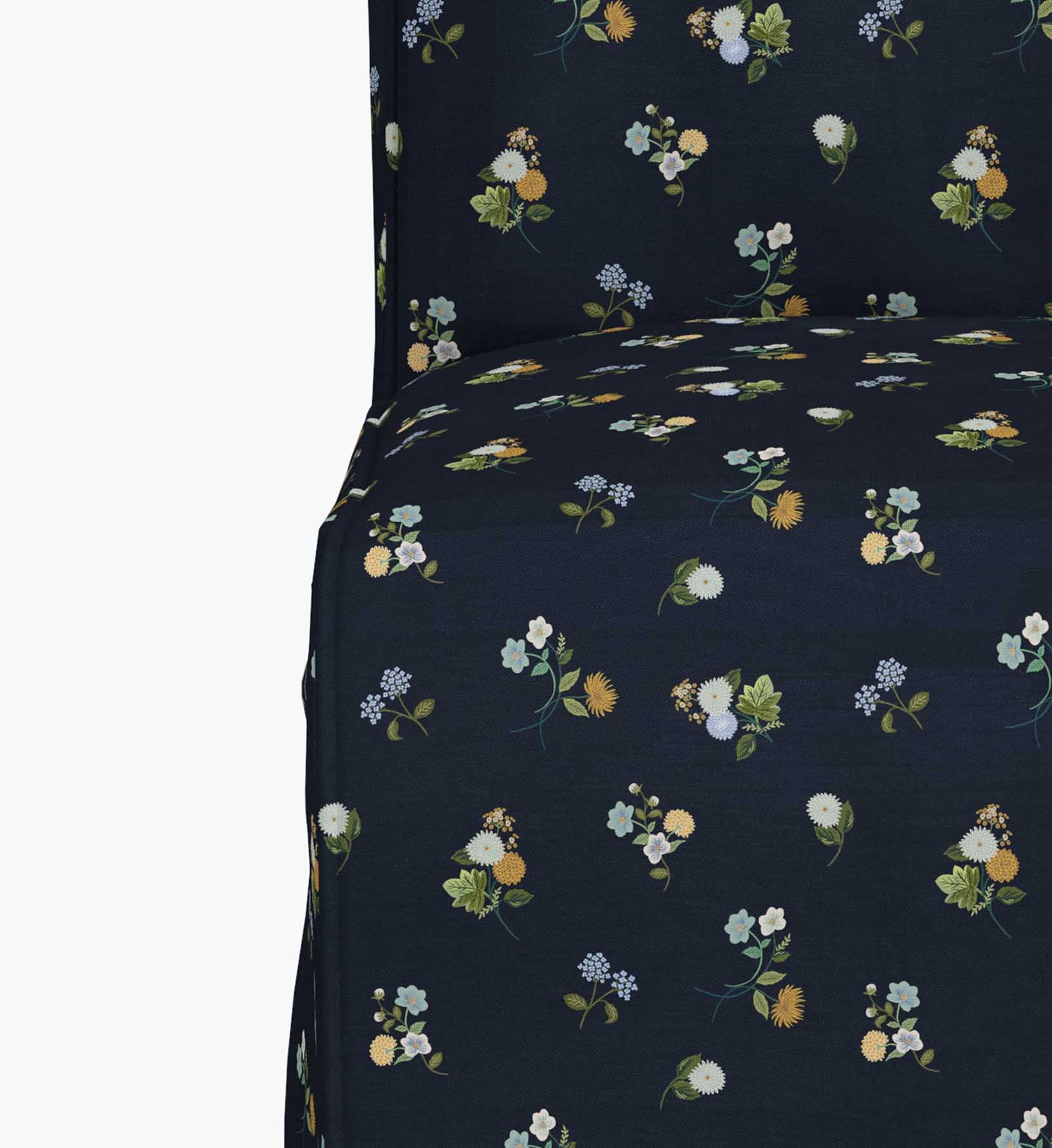 Frances Slipcover - Ditsy Dahlia Navy