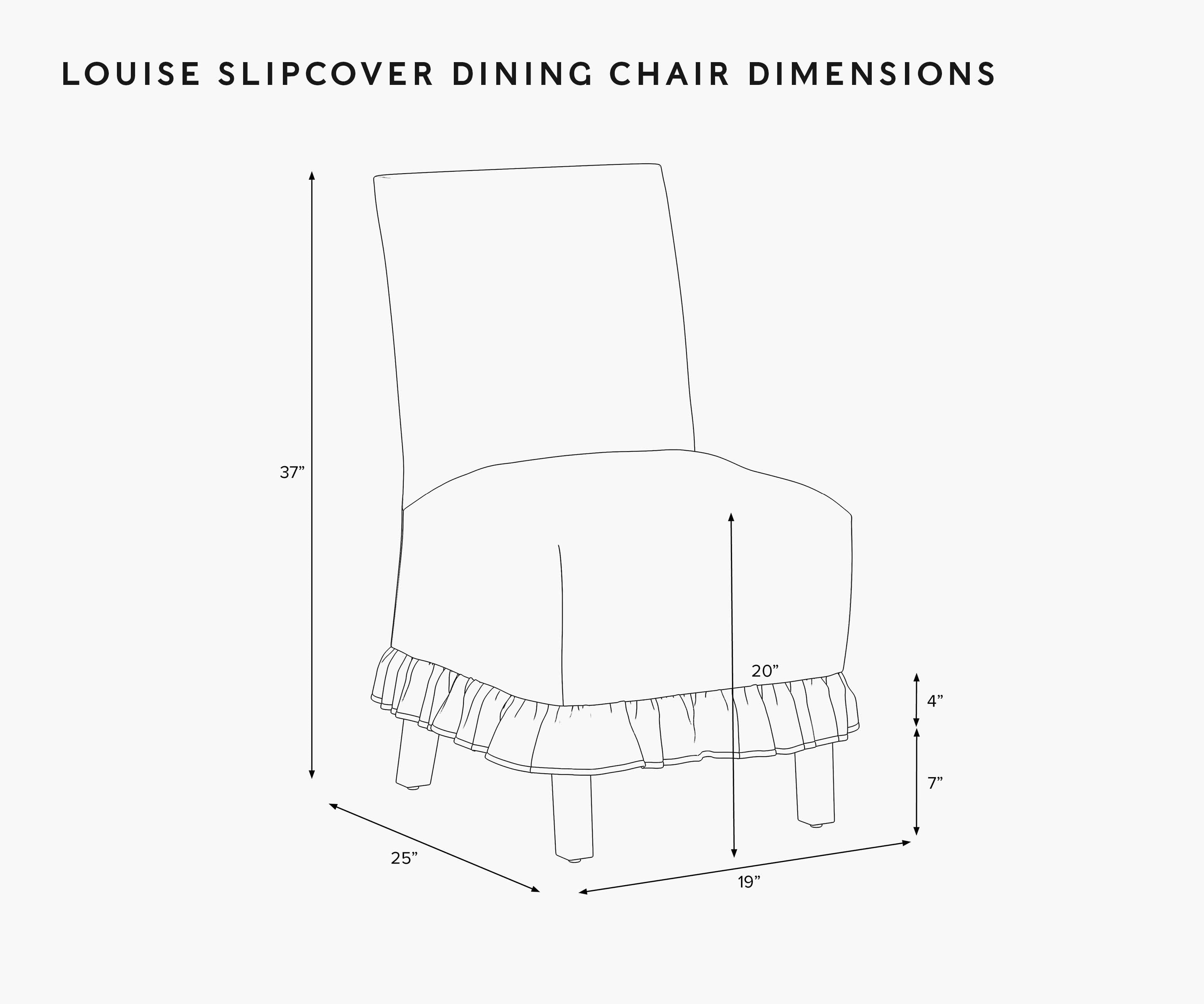 Louise Slipcover Dining Chair - Garden Party Blue