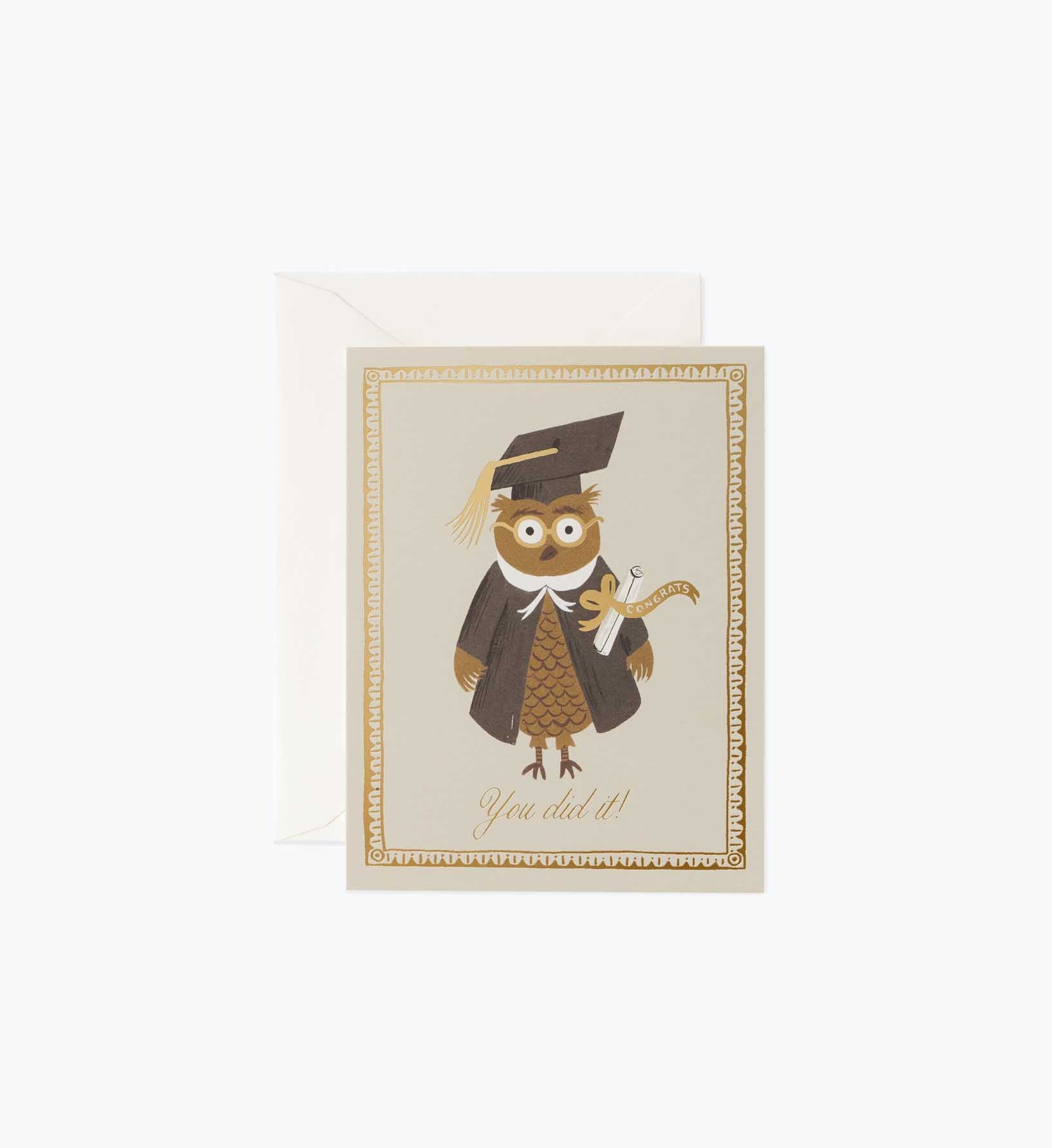 Congrats Owl Graduation Card