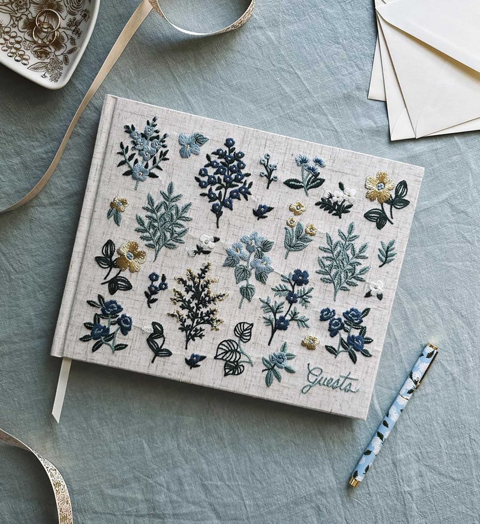 Embroidered Guest Book - Wildwood