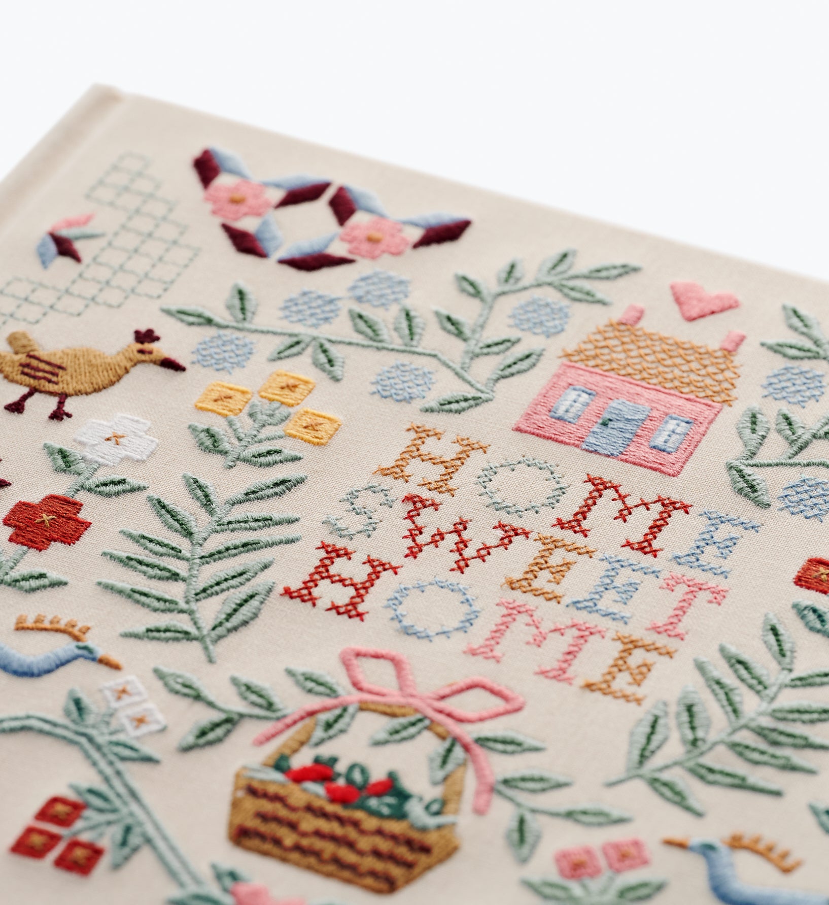 Embroidered Guest Book - Home Sweet Home