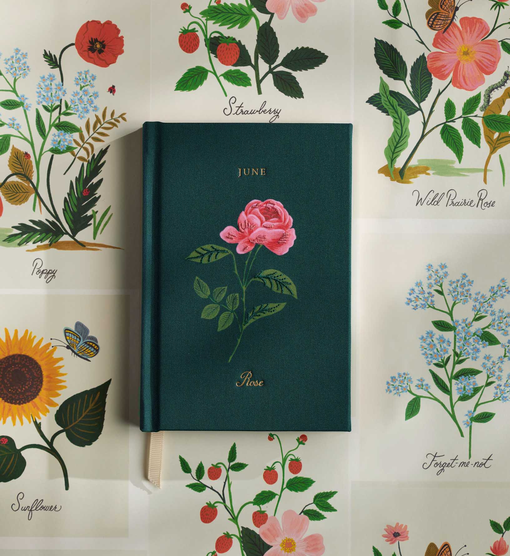 Birth Month Mini Embroidered Journal - June