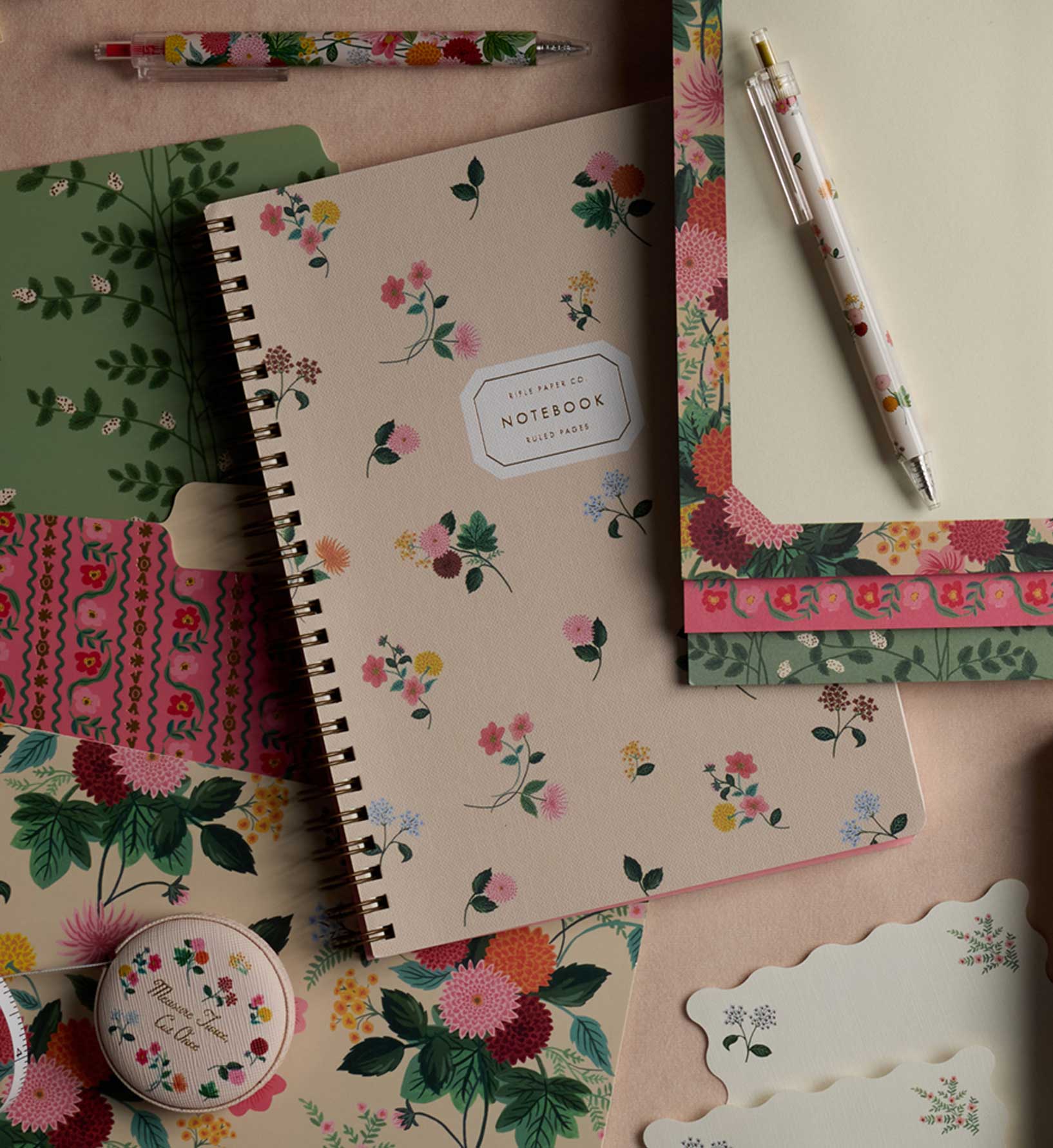 Spiral Notebook - Ditsy Dahlia