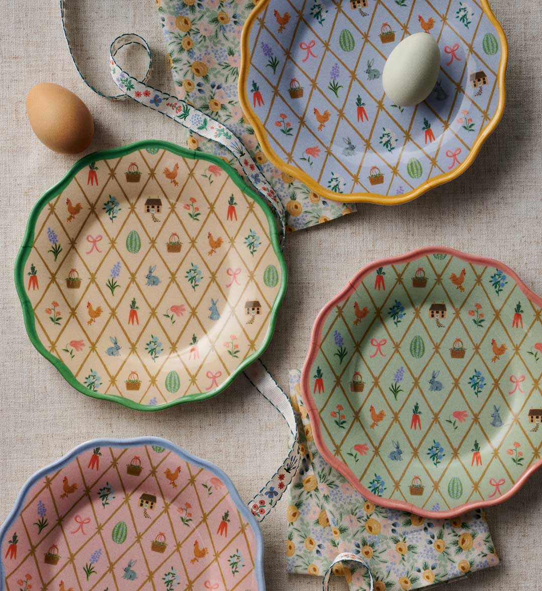 Melamine Assorted Dessert Plates - Spring Farm