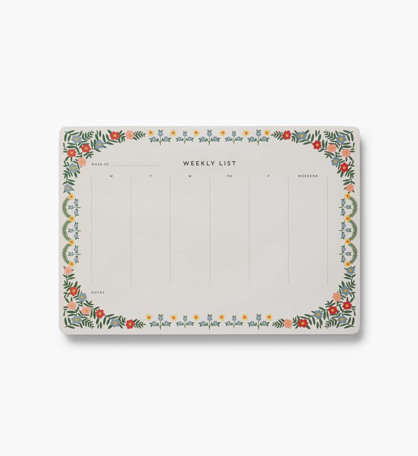 Weekly Desk Pad - Rosette