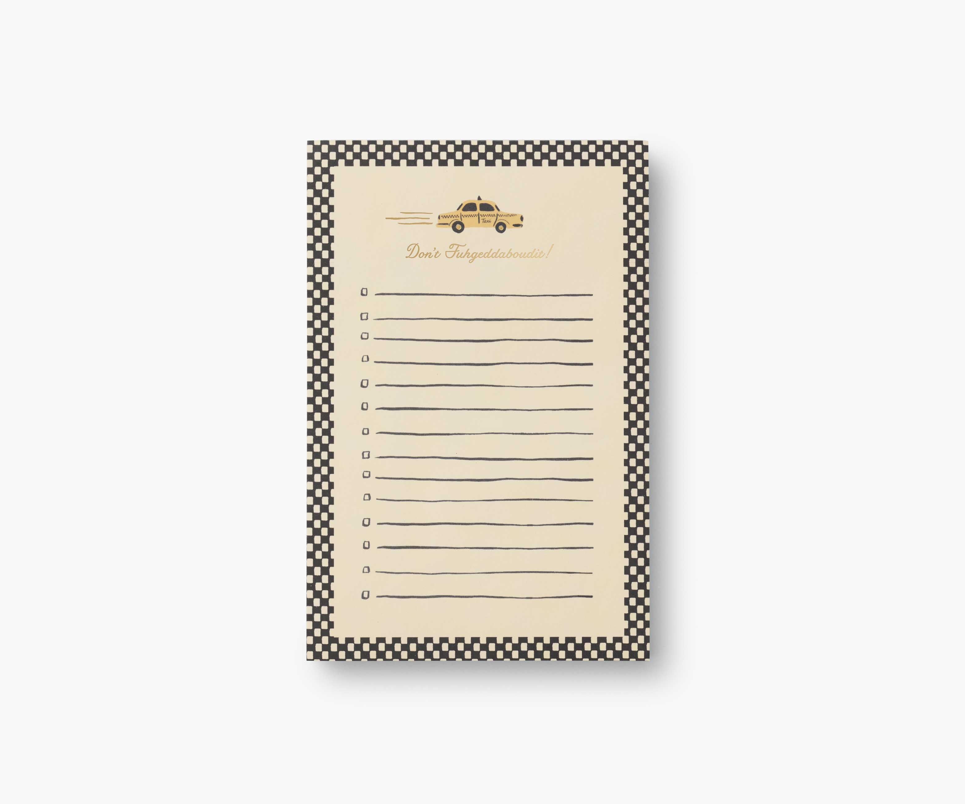 Checklist Notepad - Taxi