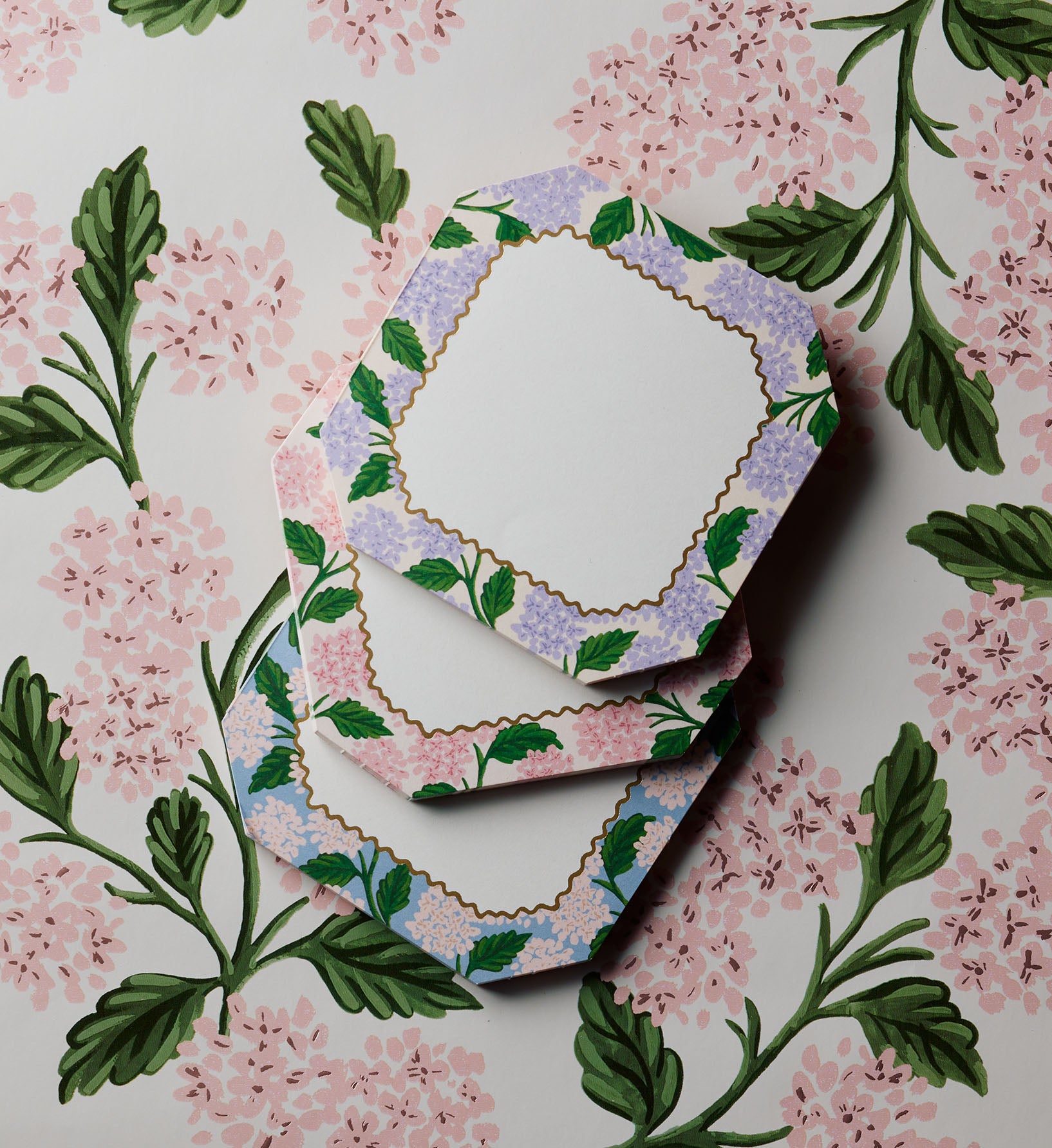 Mini Notepad Trio - Pink Hydrangea