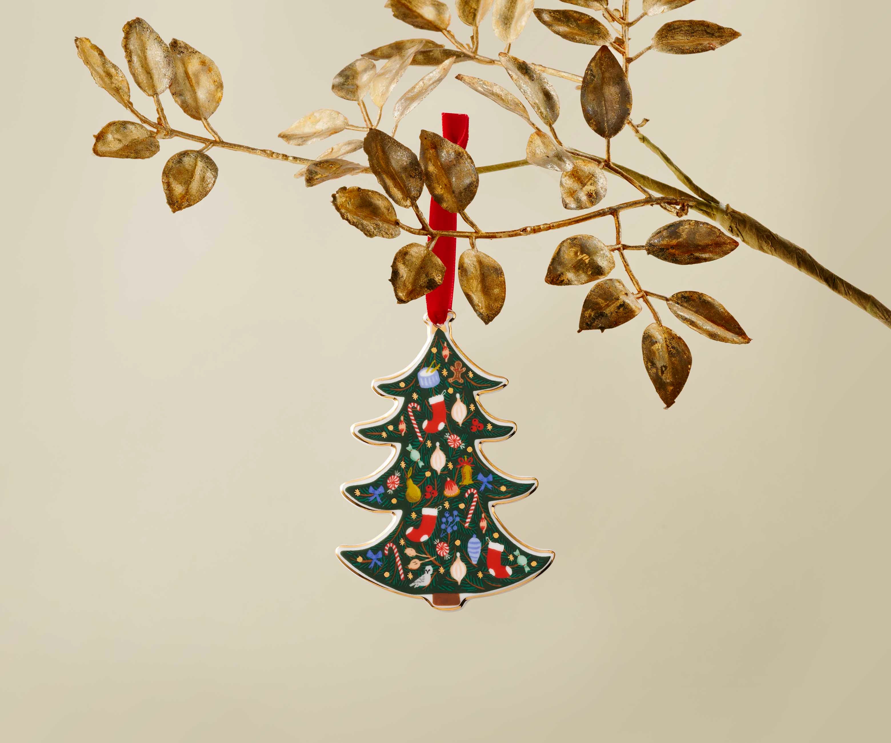 Porcelain Ornament - Holiday Tree