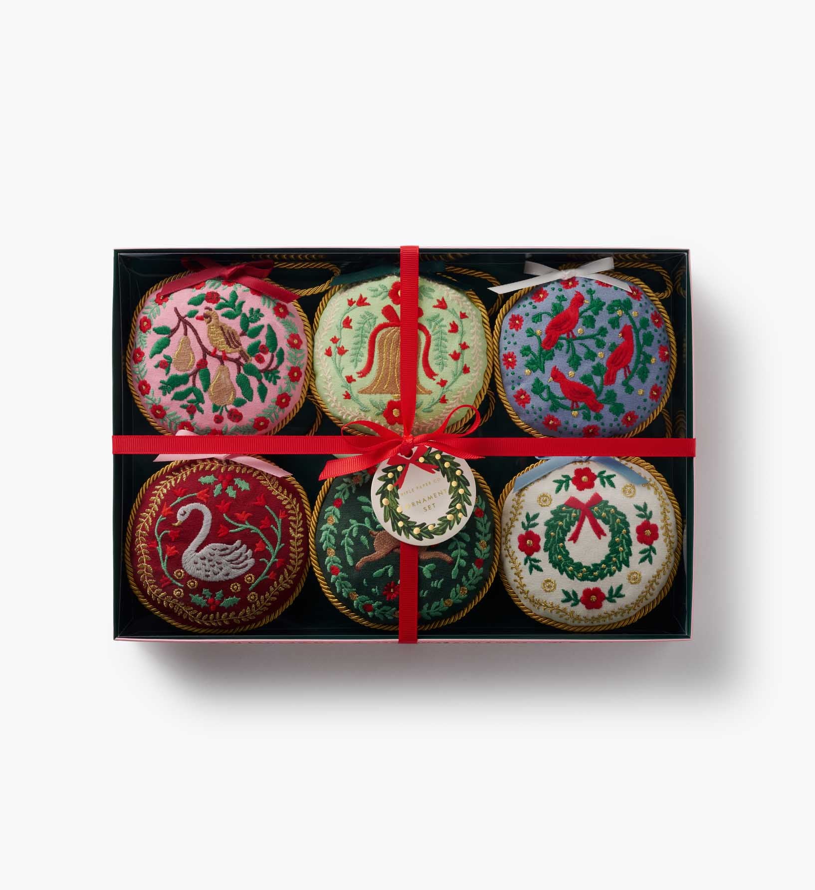 Embroidered Ornament Set - Christmastide