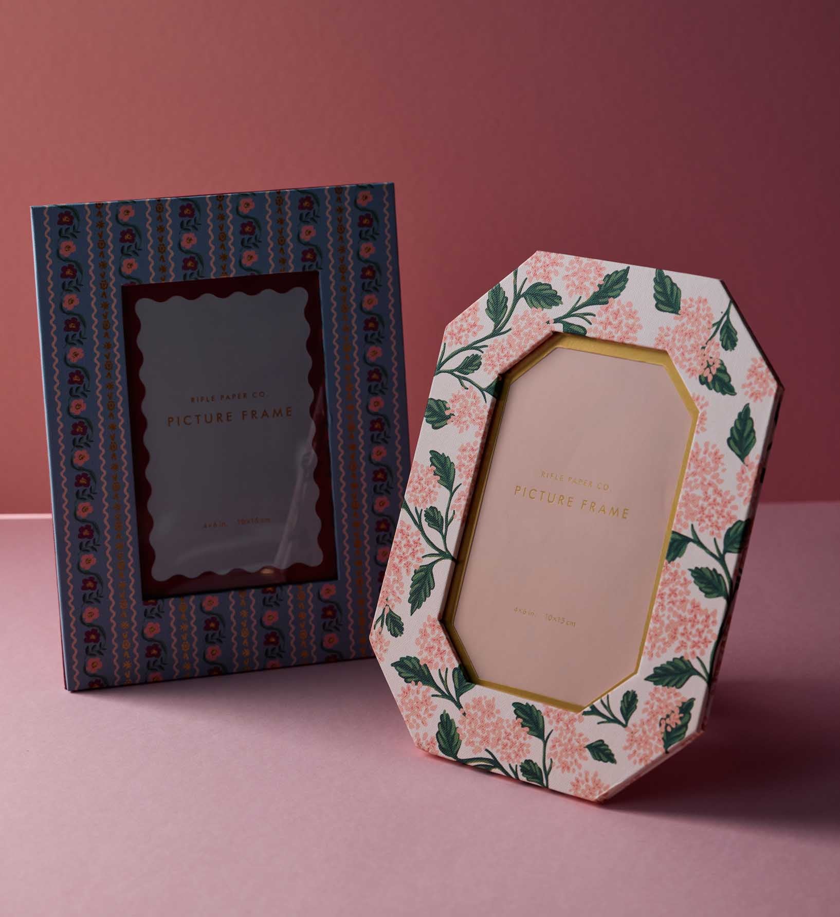 Paper Wrapped Picture Frame - Pink Hydrangea