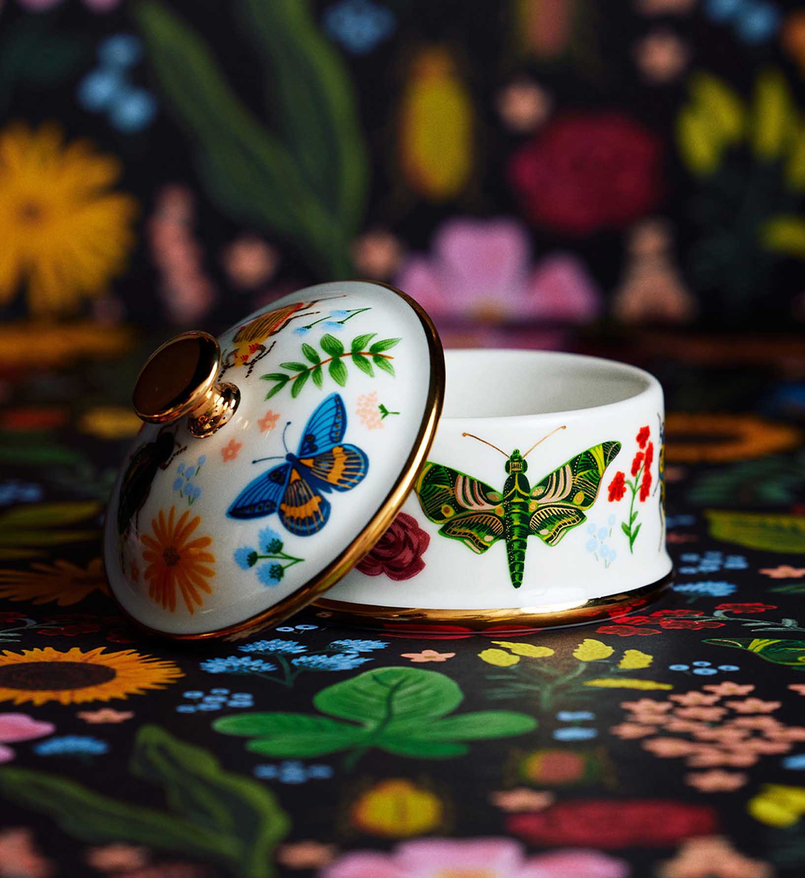 Round Porcelain Box - Curio