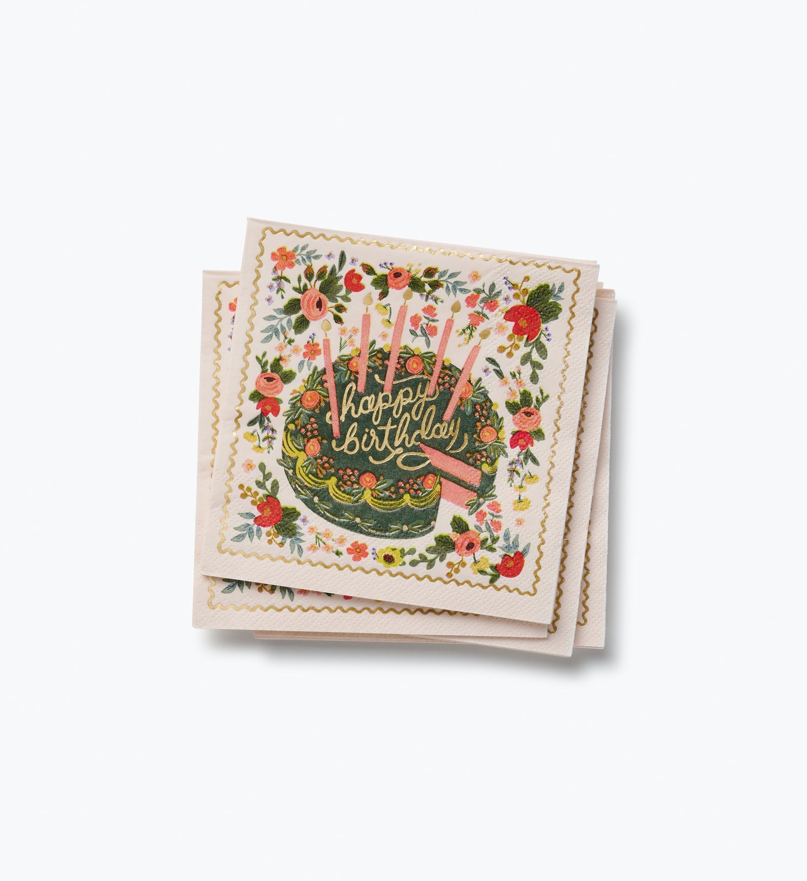 Cocktail Napkins - Floral Cake