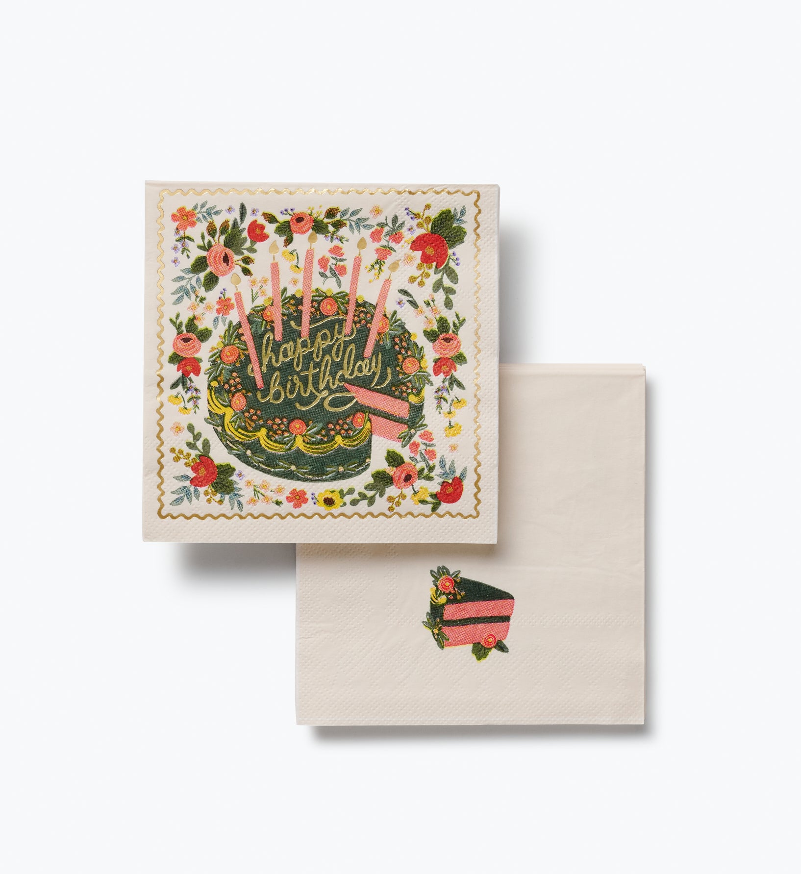 Cocktail Napkins - Floral Cake