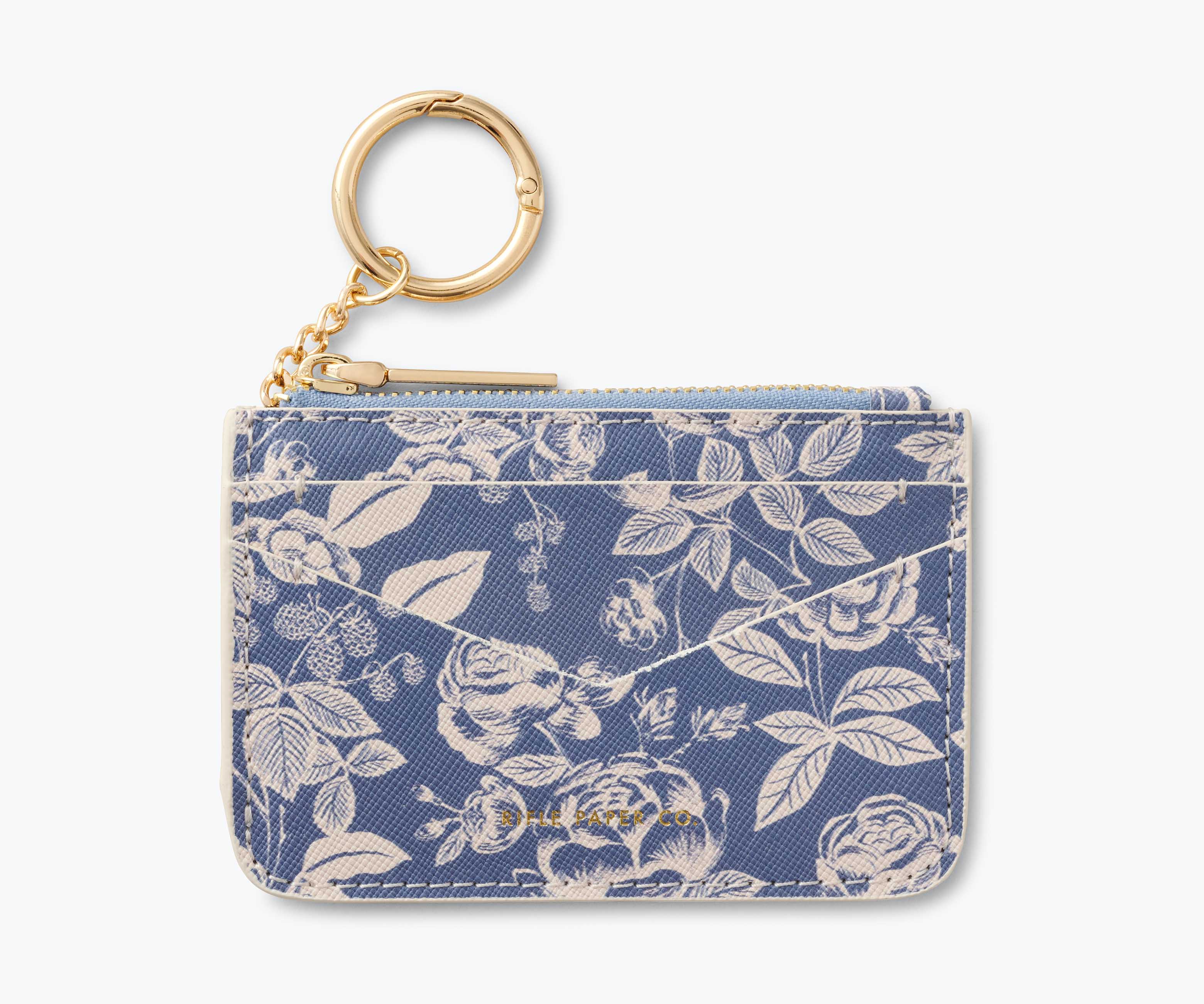 Key Ring Card Case - English Rose