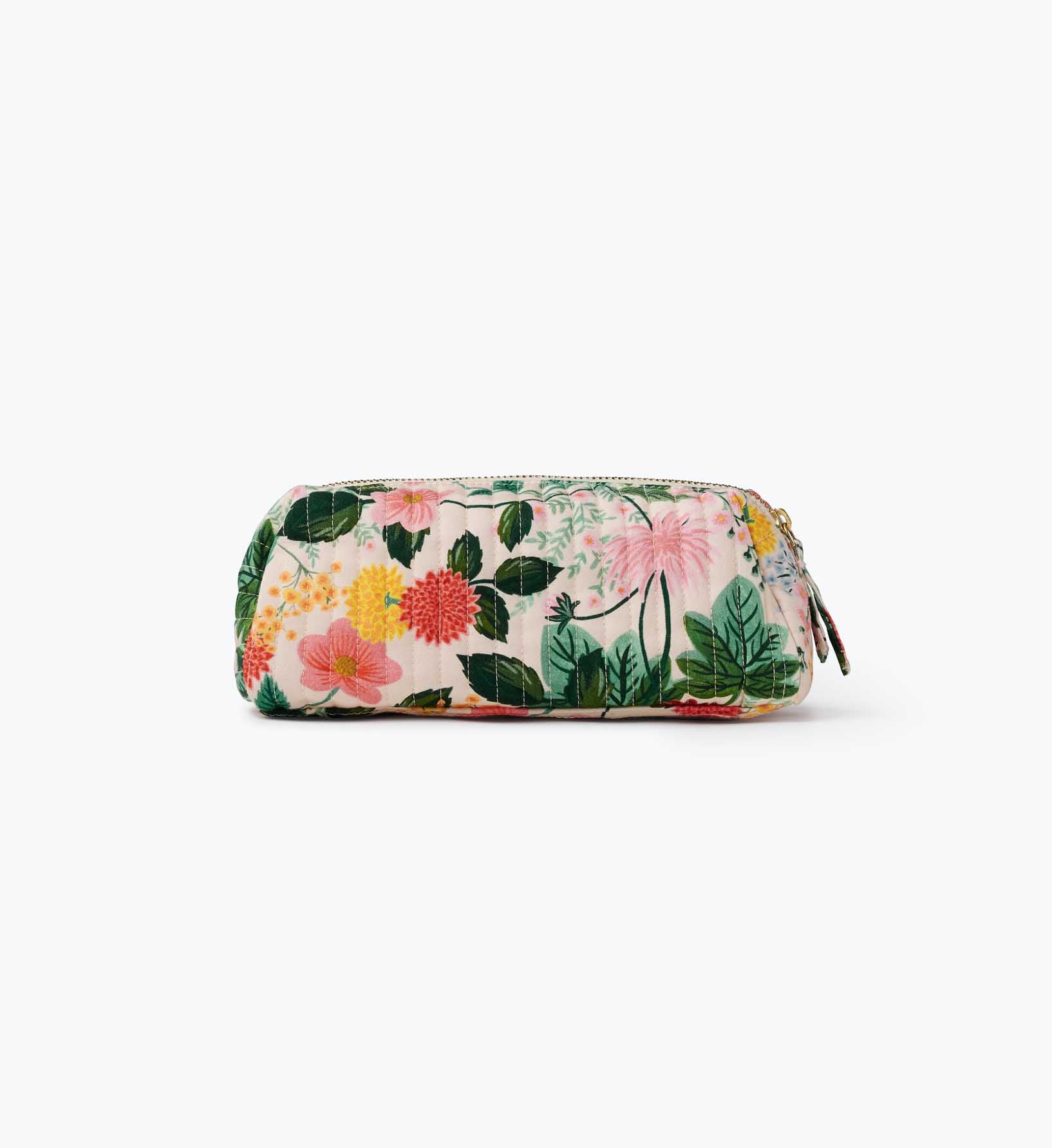 Quilted Small Cosmetic Pouch - Dahlia