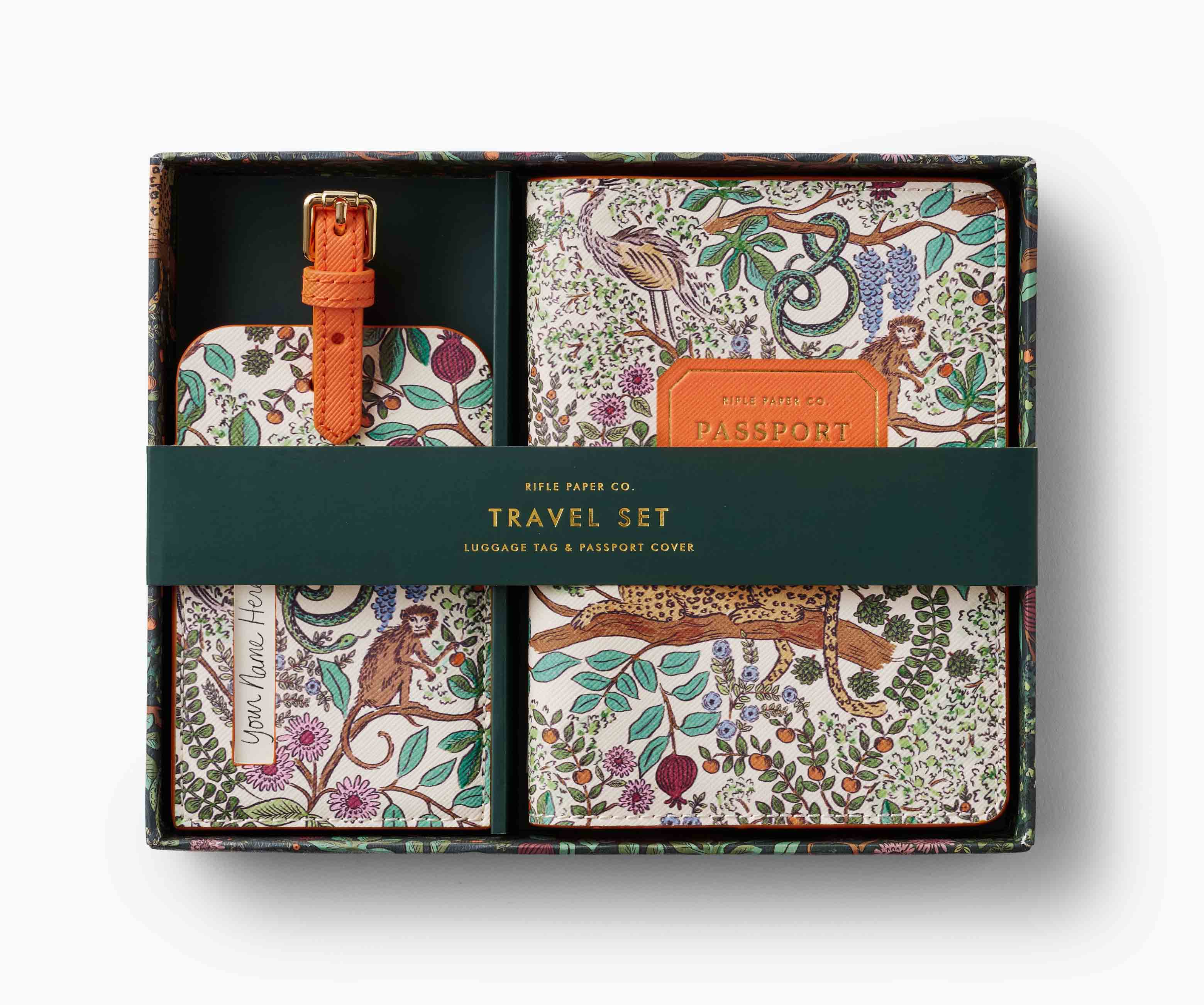 Passport Holder & Luggage Tag Set - Safari