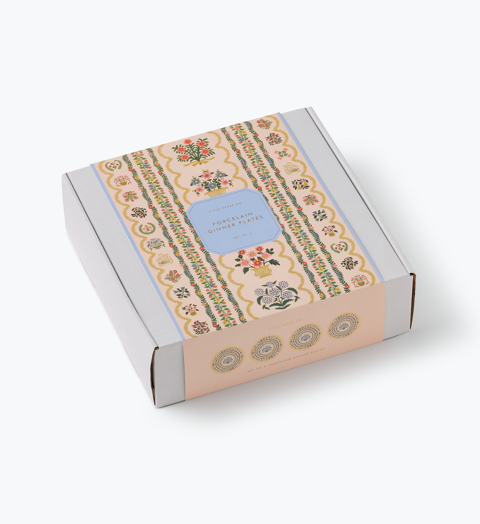 Porcelain Dinner Plate Set - Rosette